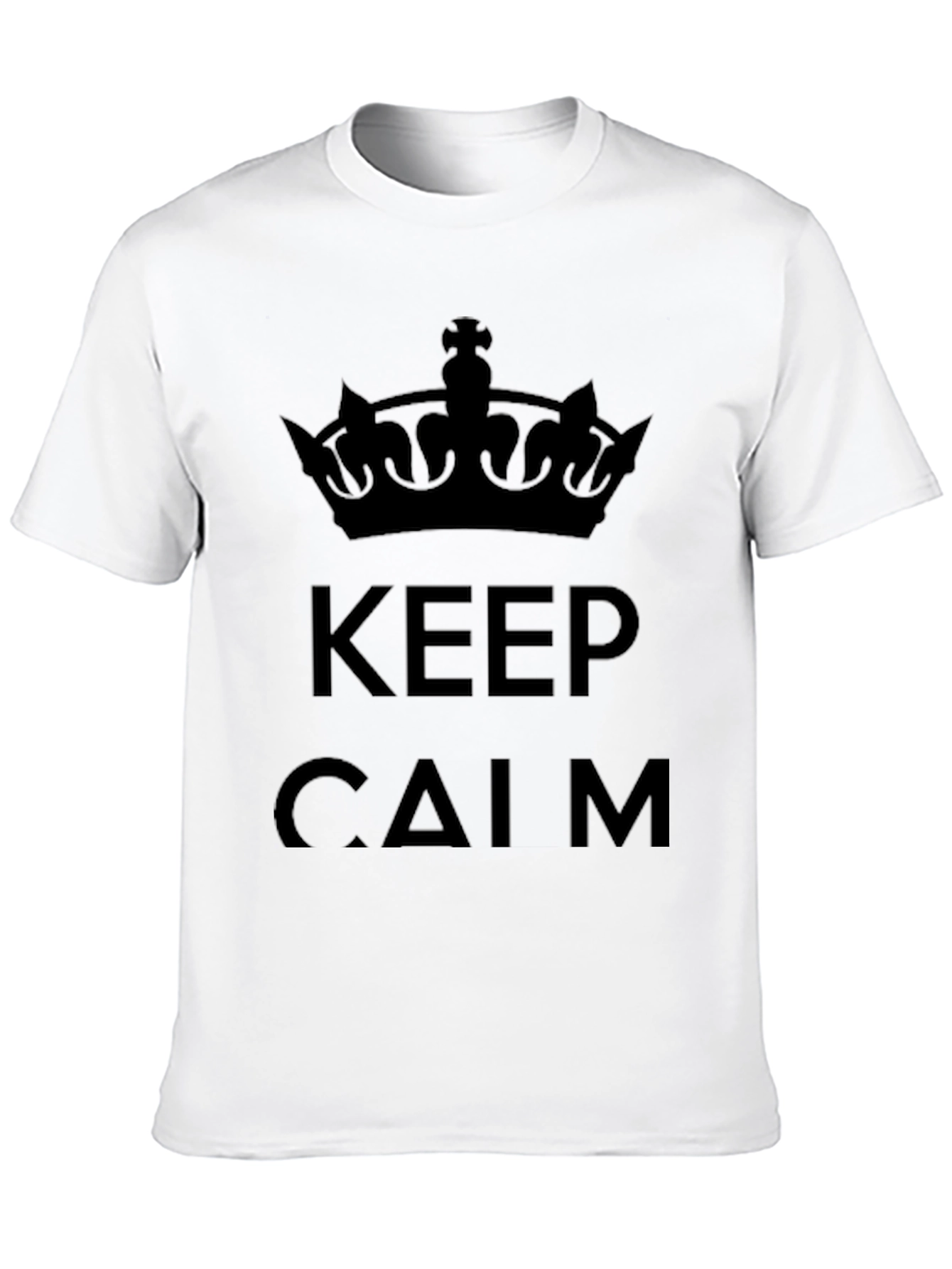 Black Keep Calm Crown Graphic Tee view 10
