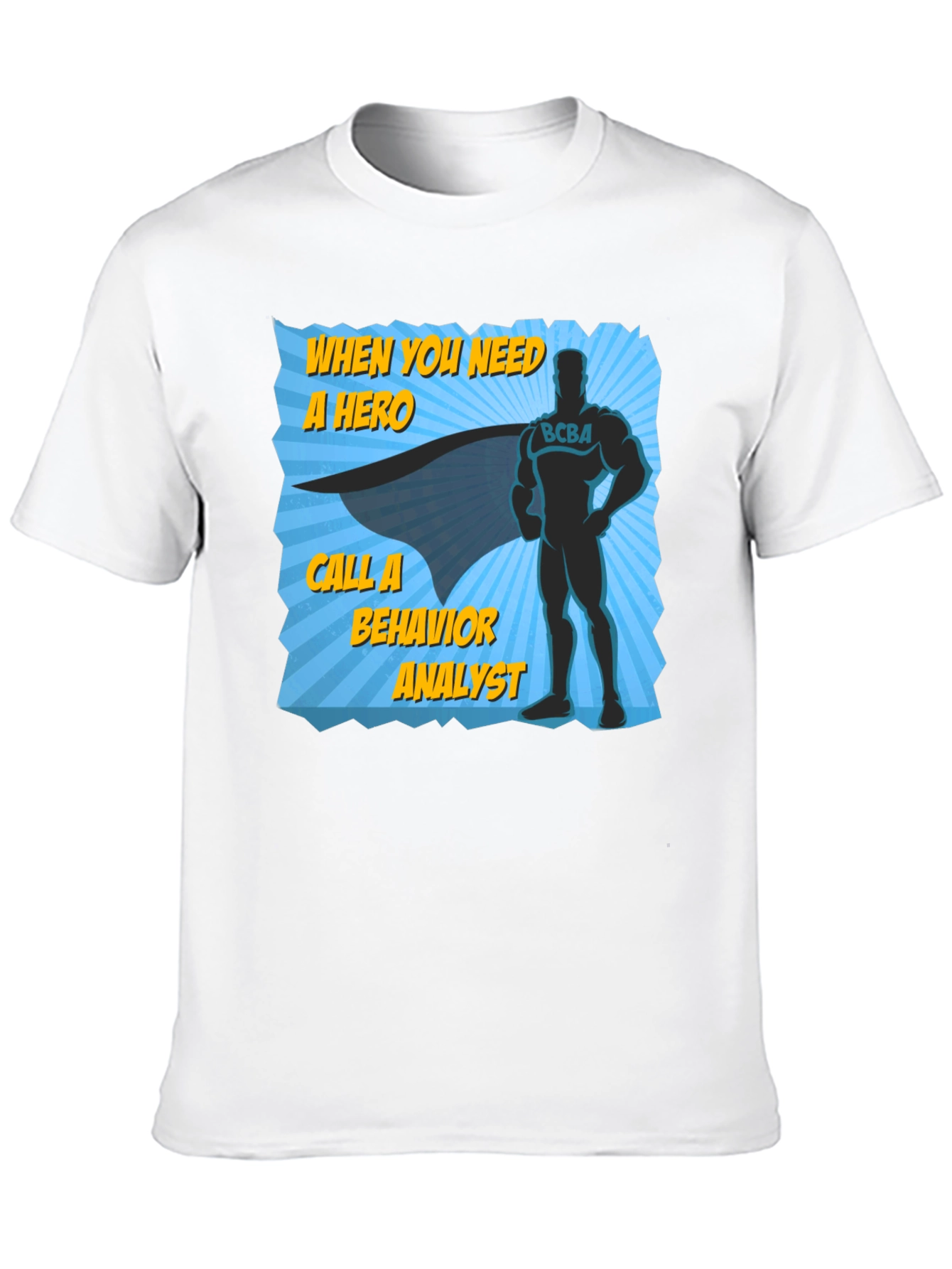 Black Behavior Analyst Hero T-Shirt view 10