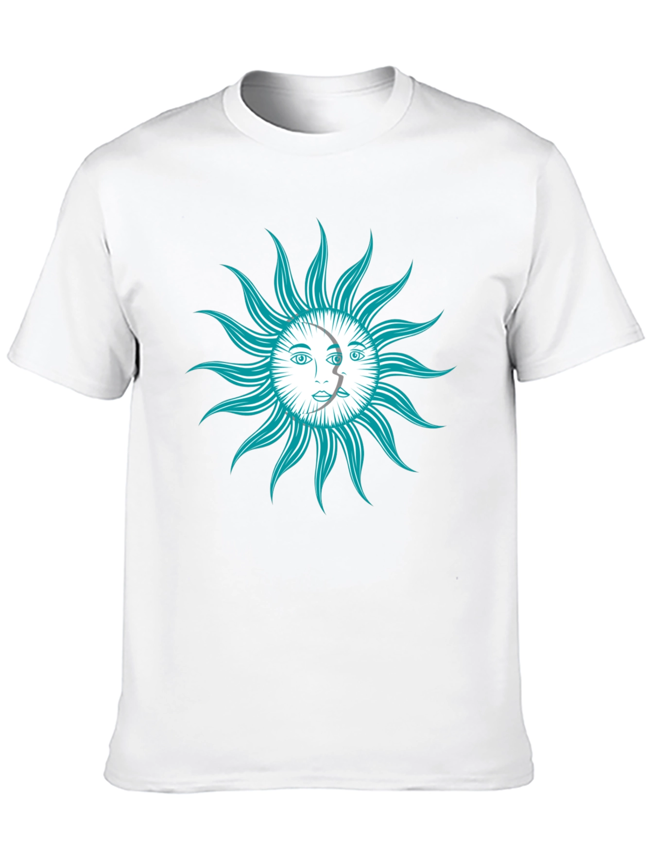 Black Celestial Sun & Moon Graphic T-Shirt view 10