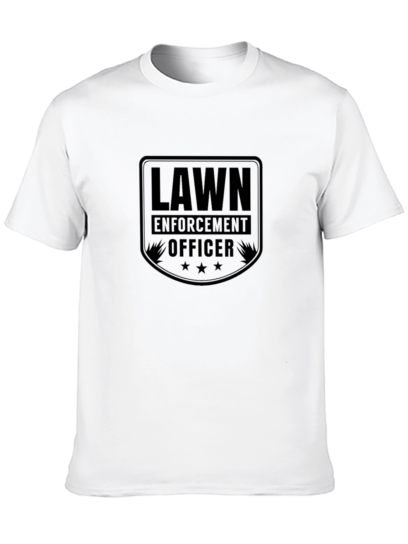 Black Lawn Enforcement Officer T-Shirt view 10