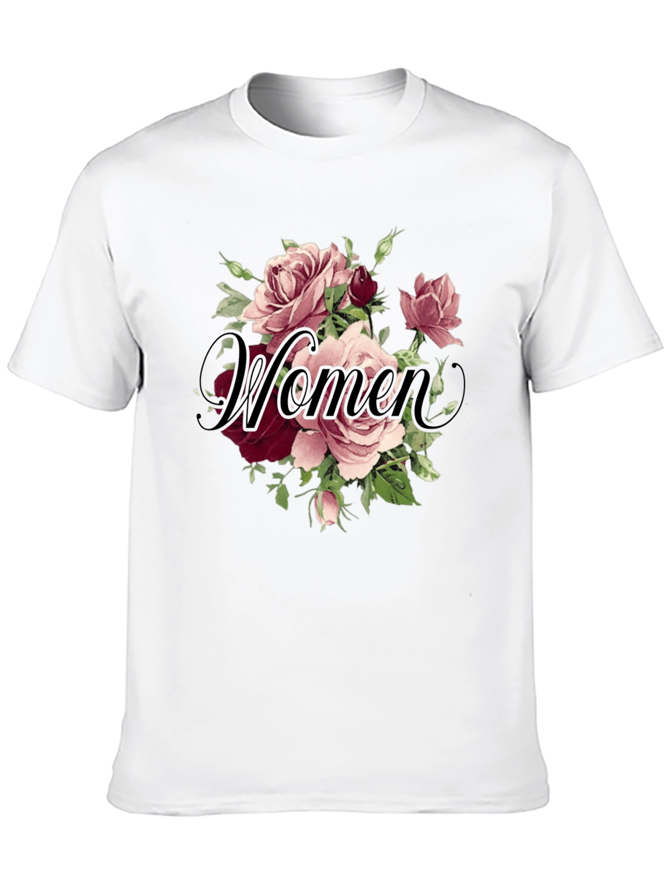 Black Floral Women's T-Shirt - Elegant Design view 10