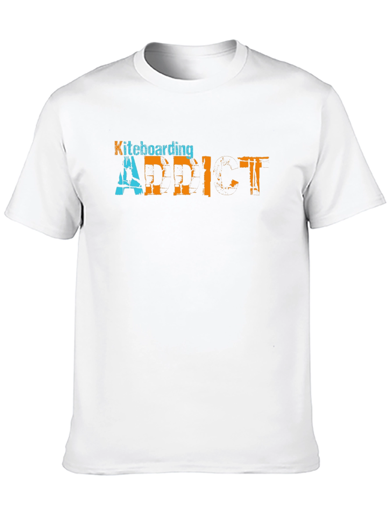 Black Kiteboarding Addict Graphic Tee - Black Cotton T-Shirt view 10