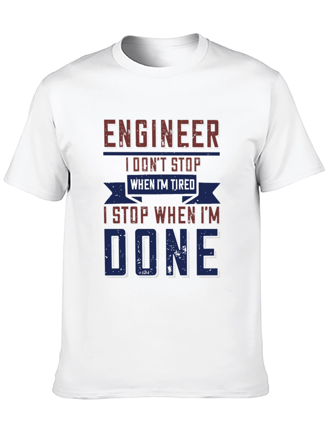Black Engineer Tired Done T-Shirt Funny Job Gift view 10