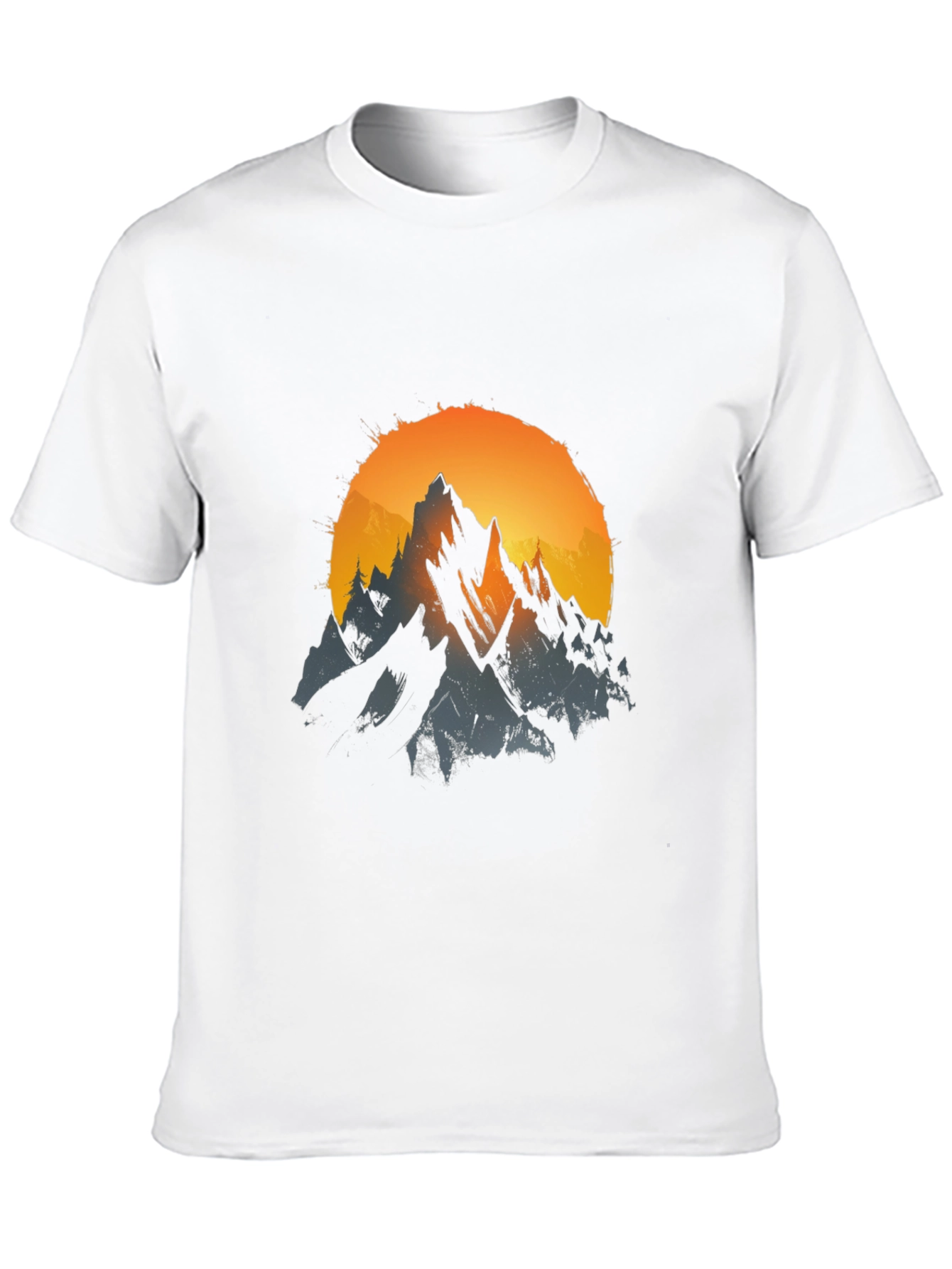 Black Mountain Sunset Graphic Tee - Black Cotton Blend view 10