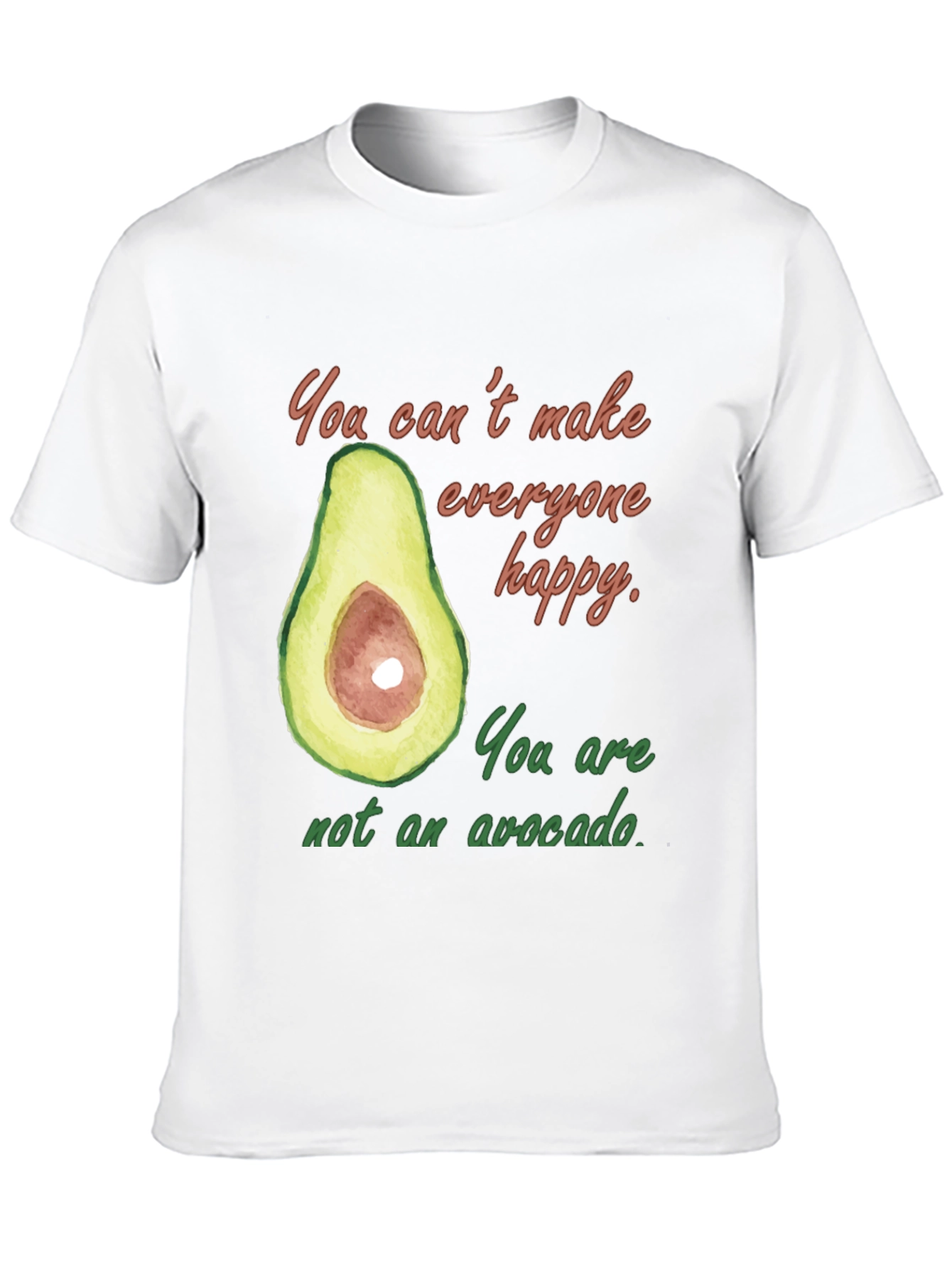 Black Funny Avocado Graphic T-Shirt - You Can't Make Everyone Happy view 10