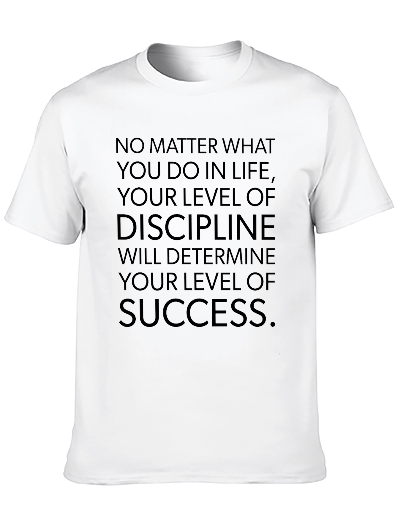 Black Motivational Discipline T-Shirt: Level of Success view 10