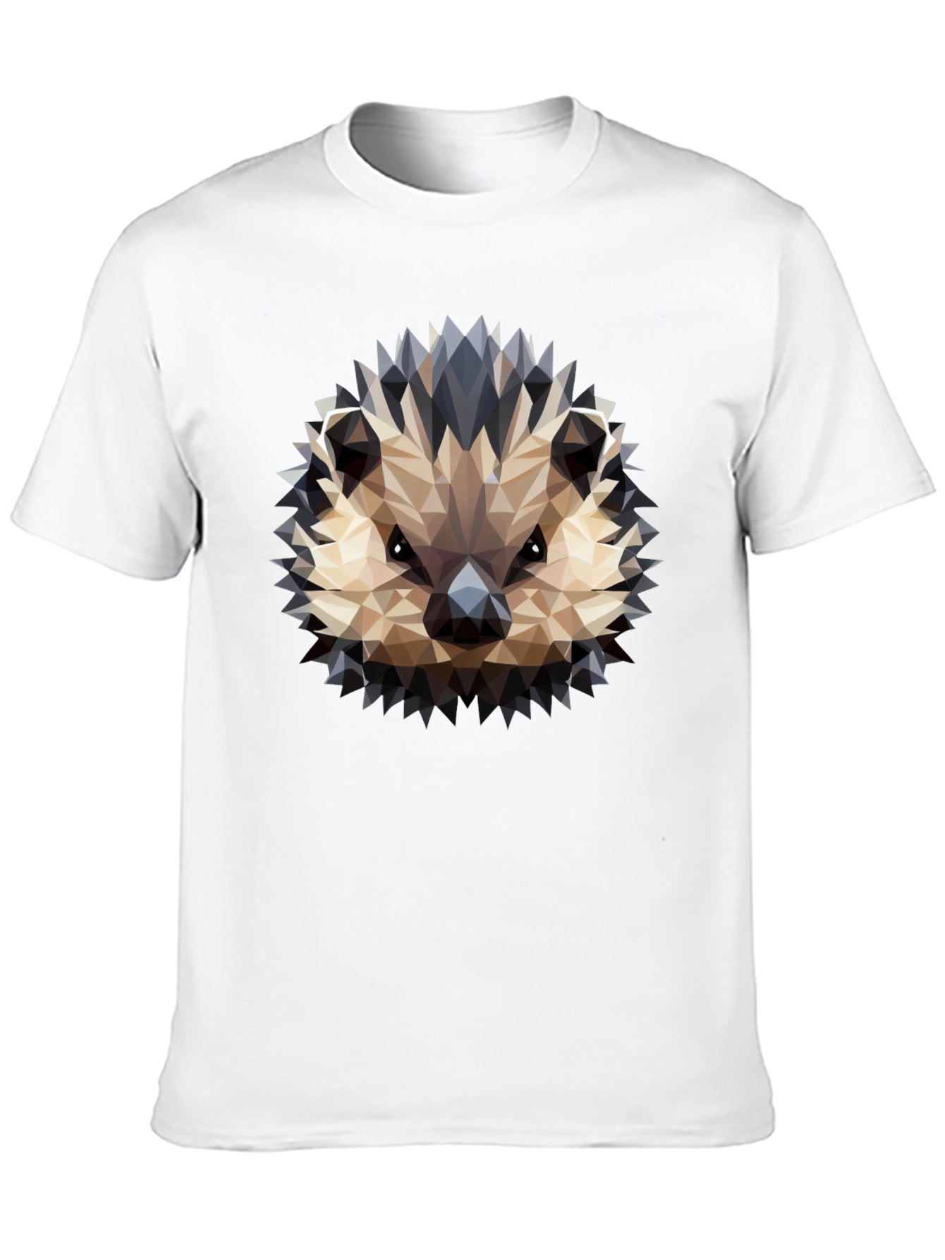 Black Geometric Hedgehog Graphic Black T-Shirt view 10