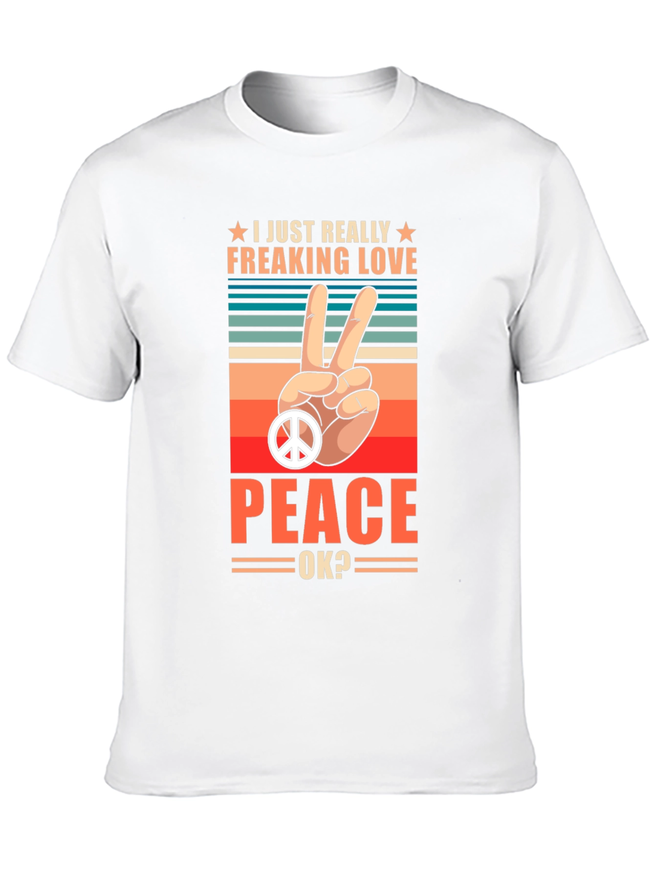 Black Peace Love T-Shirt - Retro Graphic Tee view 10