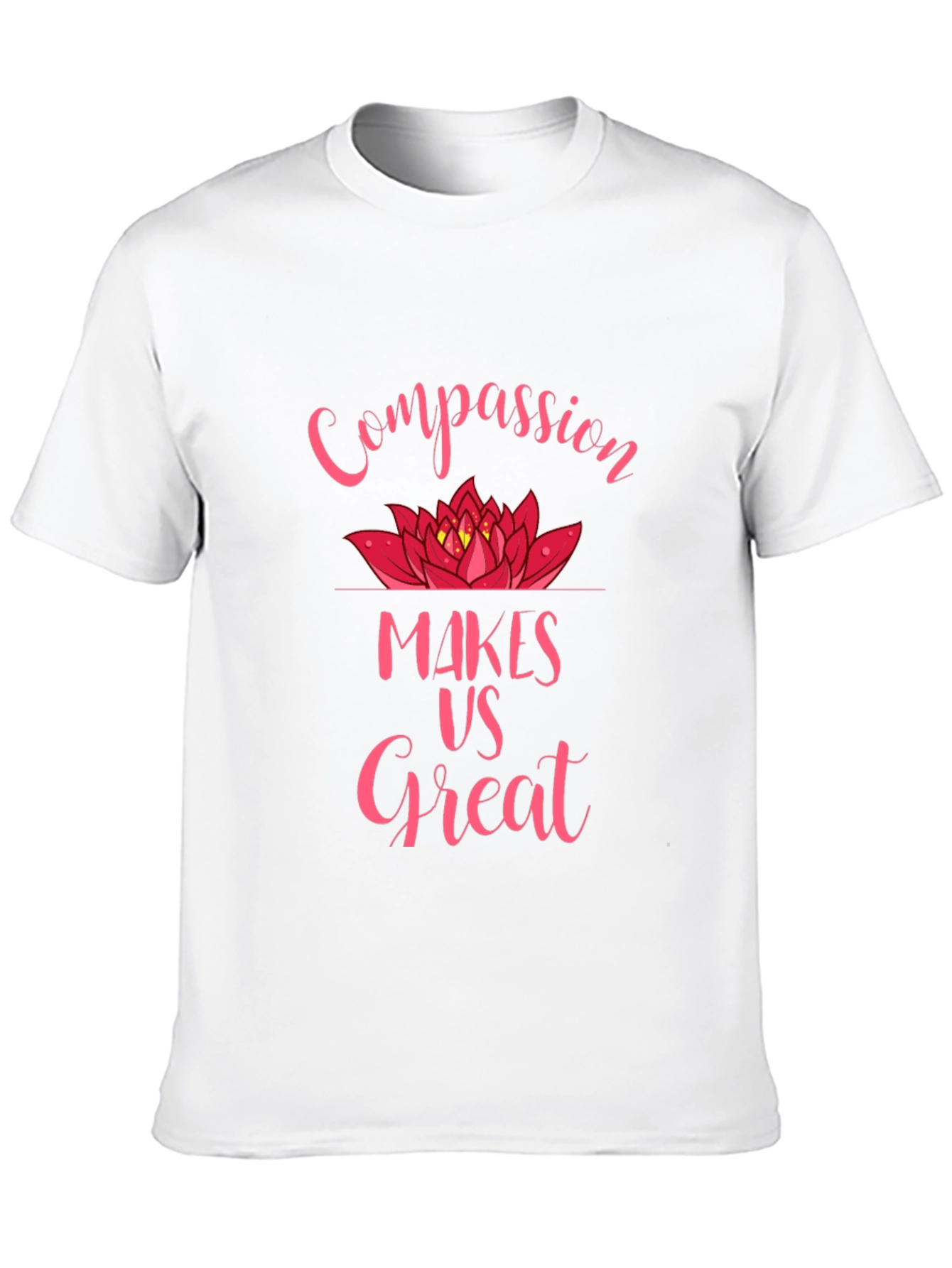 Black Compassion Makes Us Great Lotus Flower Graphic Tee view 10