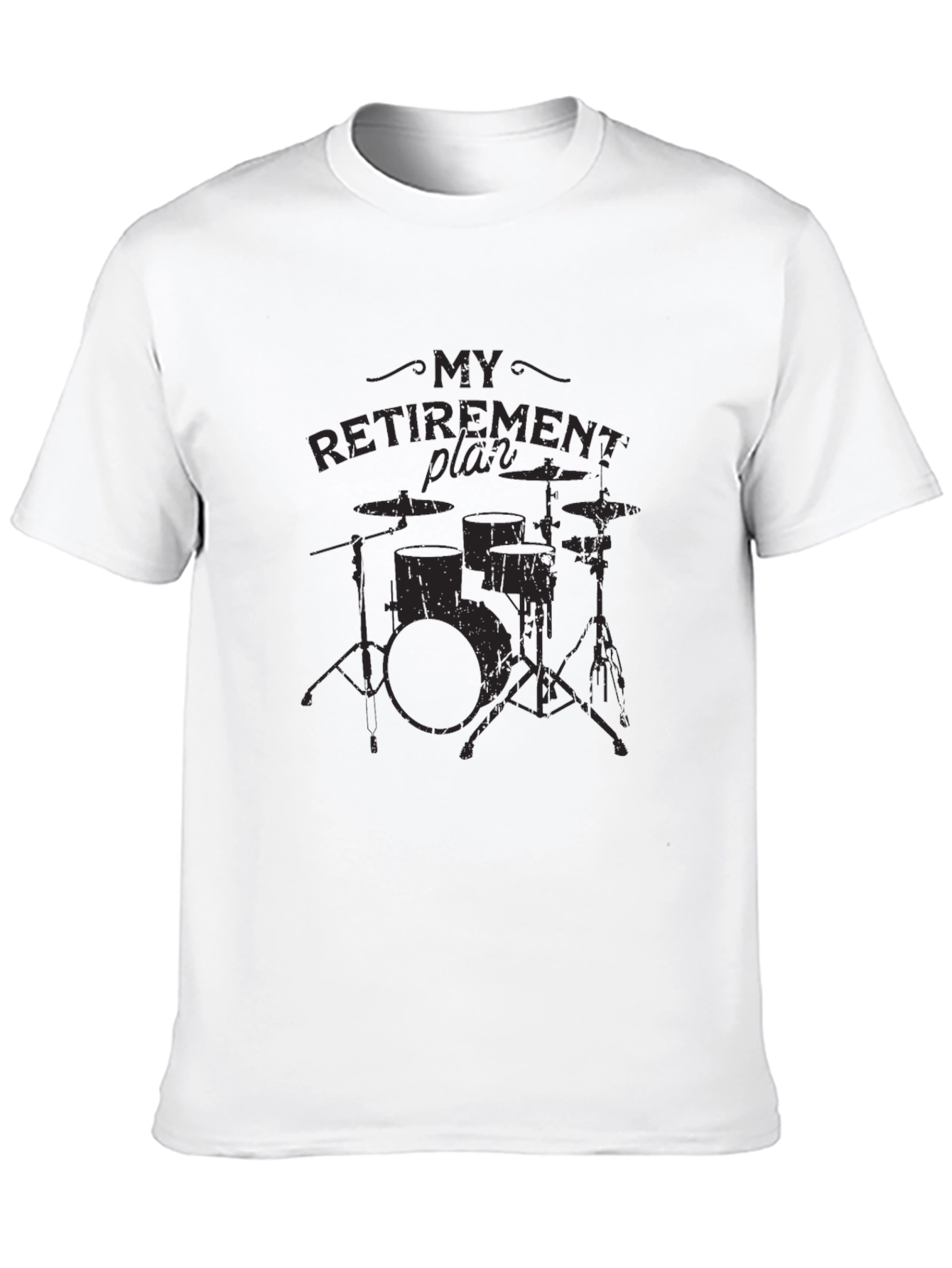Black My Retirement Plan Drum Set Black T-Shirt view 10