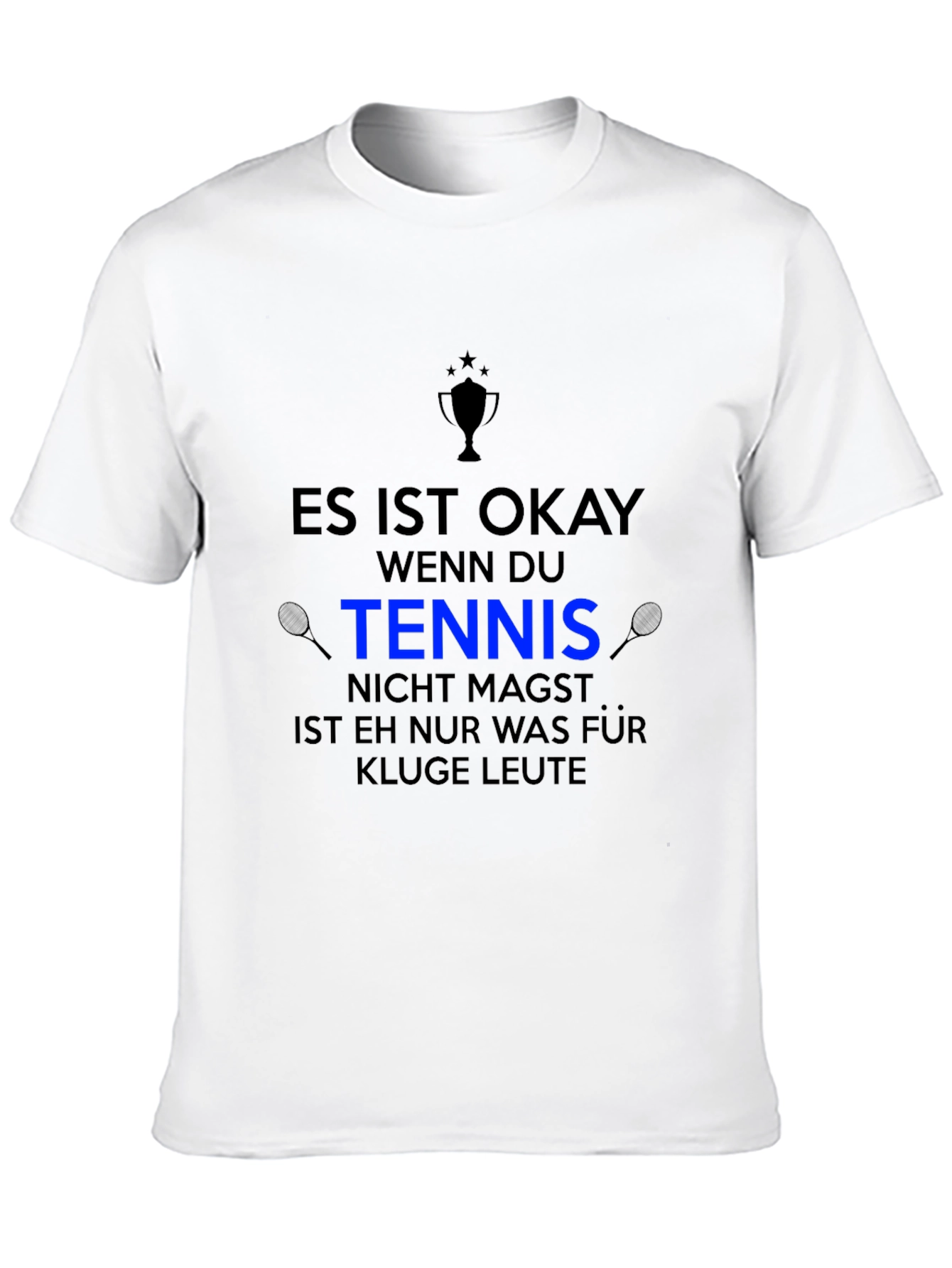 Black Funny Tennis T-Shirt - 'Es ist okay wenn du Tennis' view 10