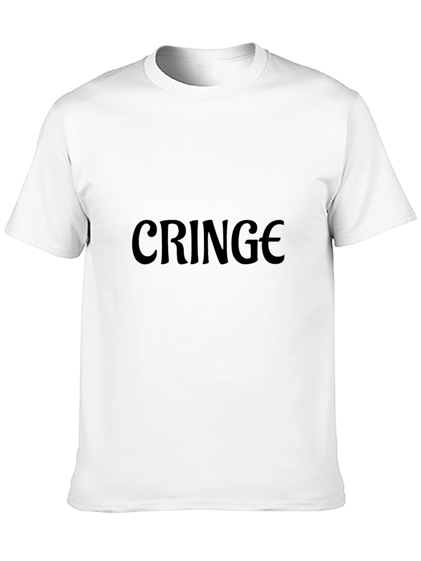 Black Cringe Graphic Black T-Shirt view 10