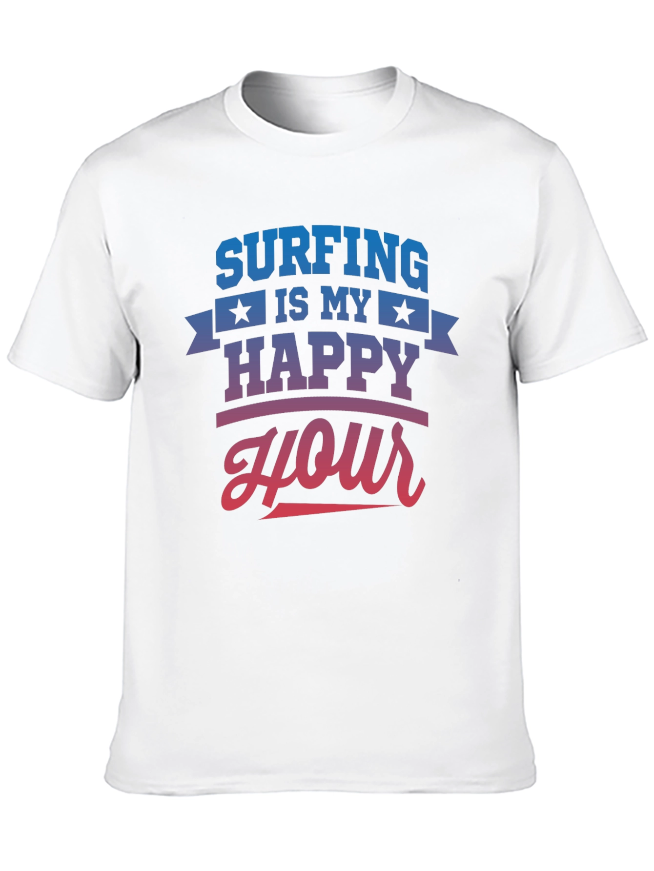 Black Surfing is My Happy Hour Black T-Shirt view 10