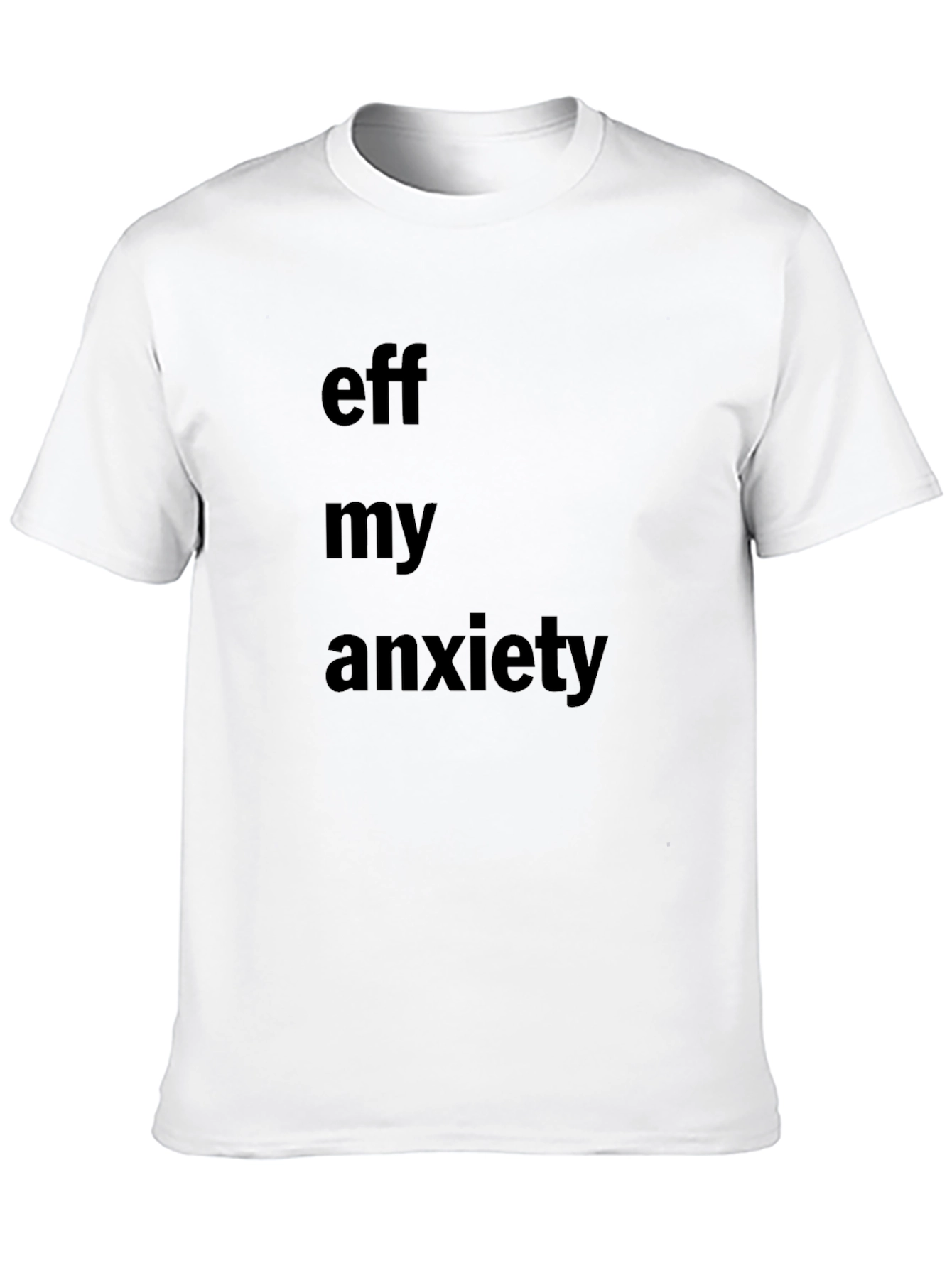 Black Eff My Anxiety Graphic Tee - Black Cotton Blend view 10