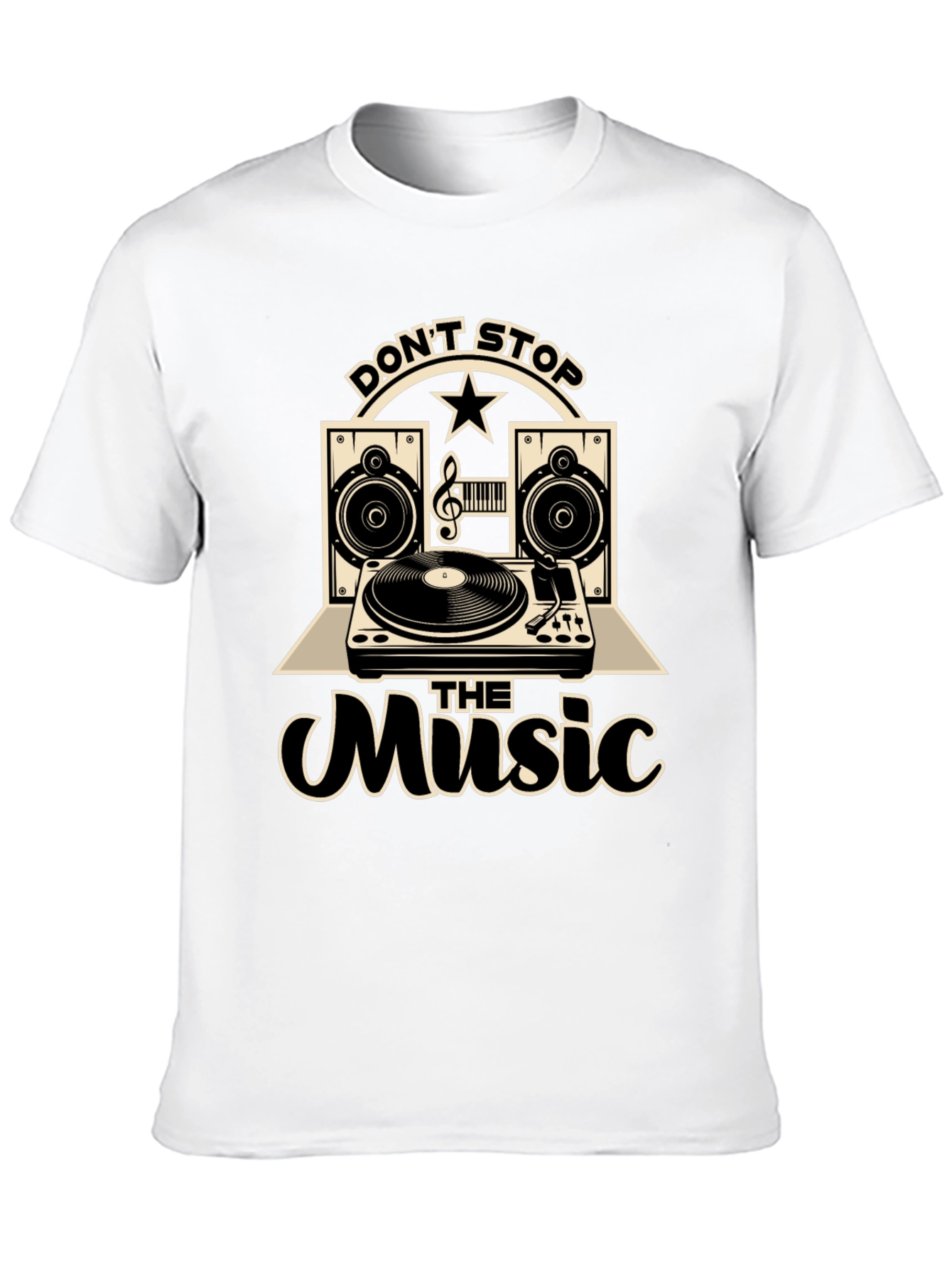 Black Don't Stop The Music Graphic T-Shirt view 10