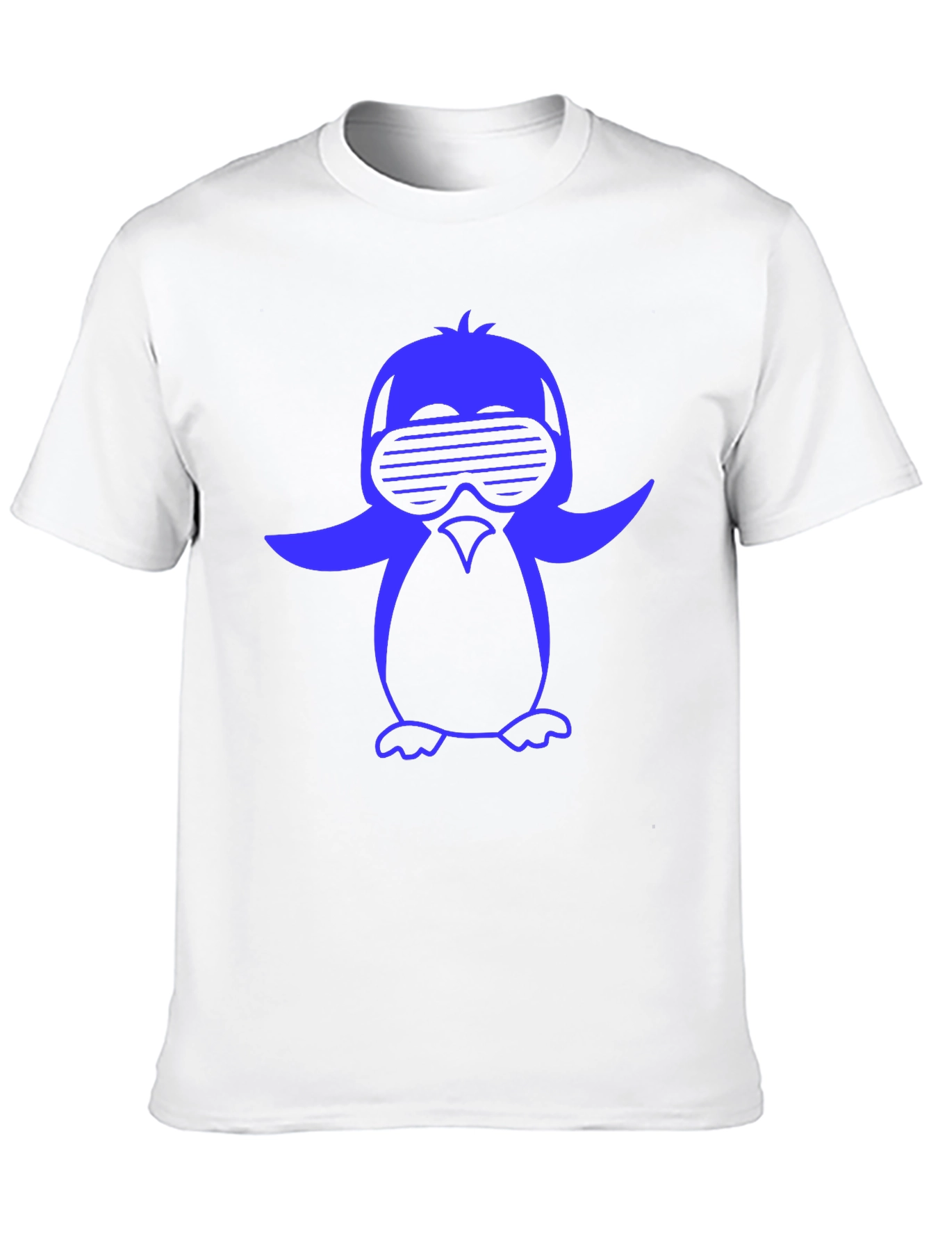 Black Cool Penguin Graphic Tee - Black Cotton Blend Shirt view 10