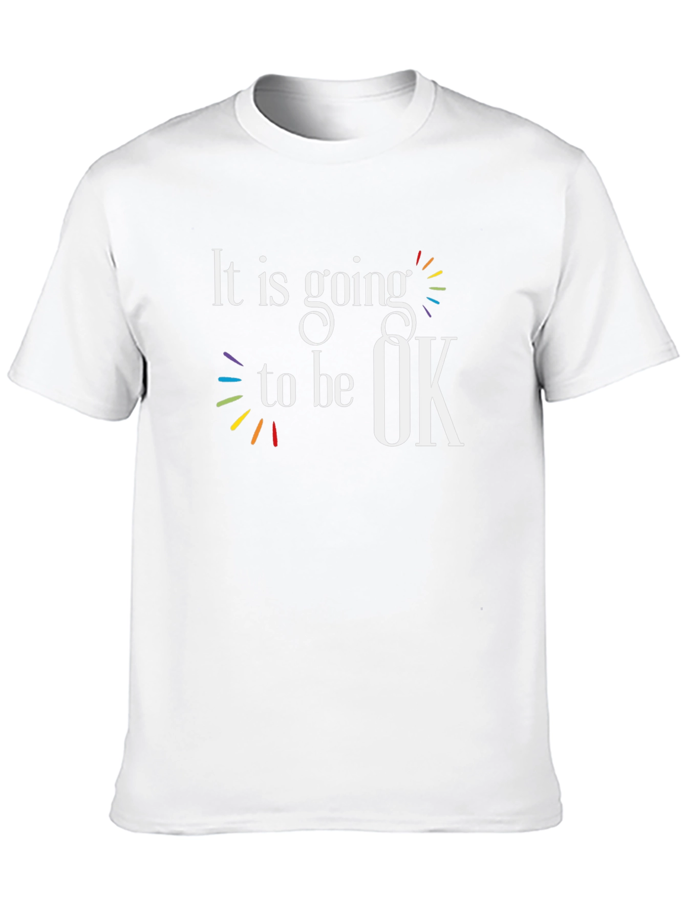 Black Inspirational "It Is Going to Be OK" Graphic Tee view 10