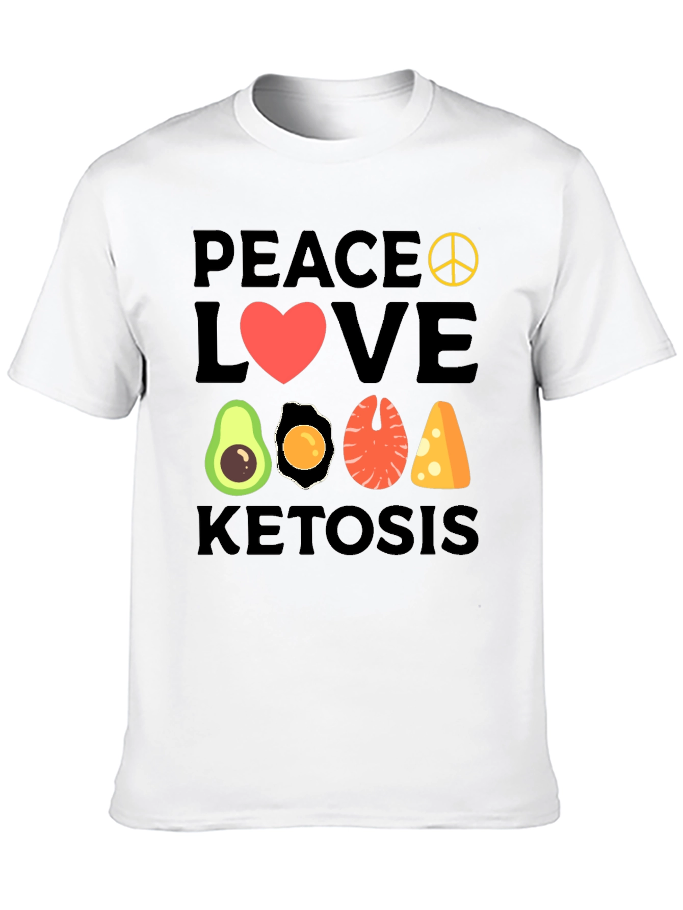 Peace Love Ketosis T-Shirt | Keto Diet Apparel - 10