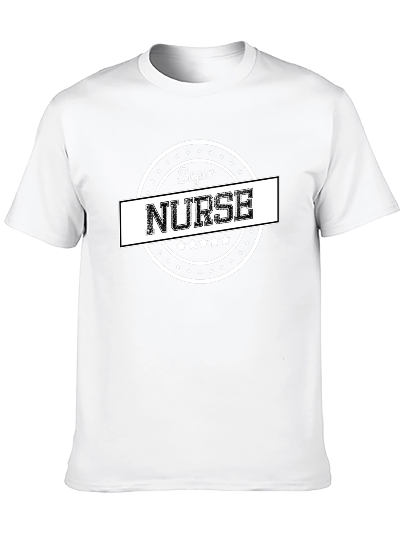 Black Super Nurse Graphic Tee - Premium Black Cotton T-Shirt view 10