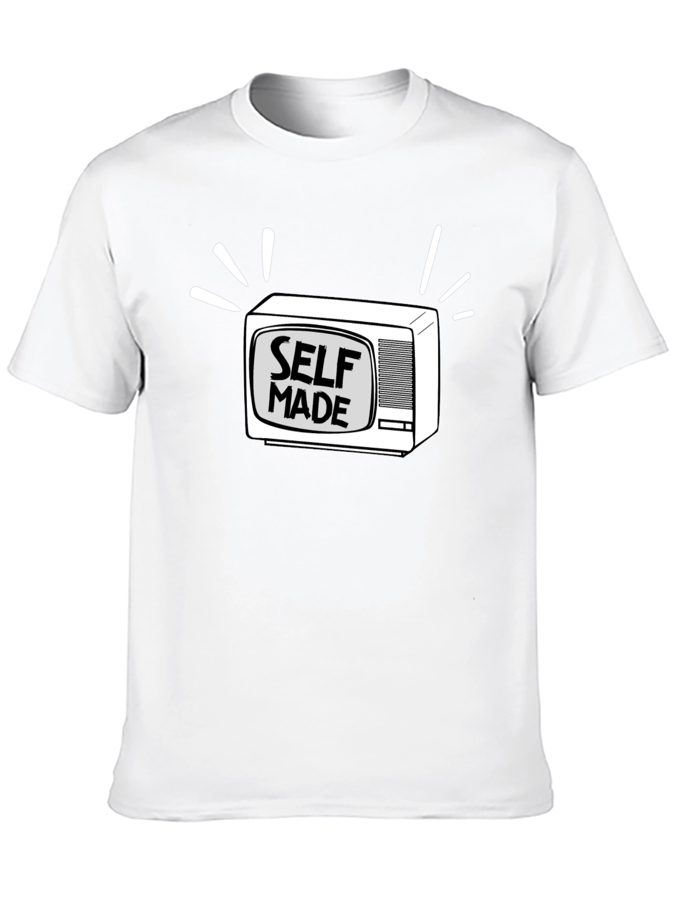 Black Self Made TV Graphic Tee - Black view 10