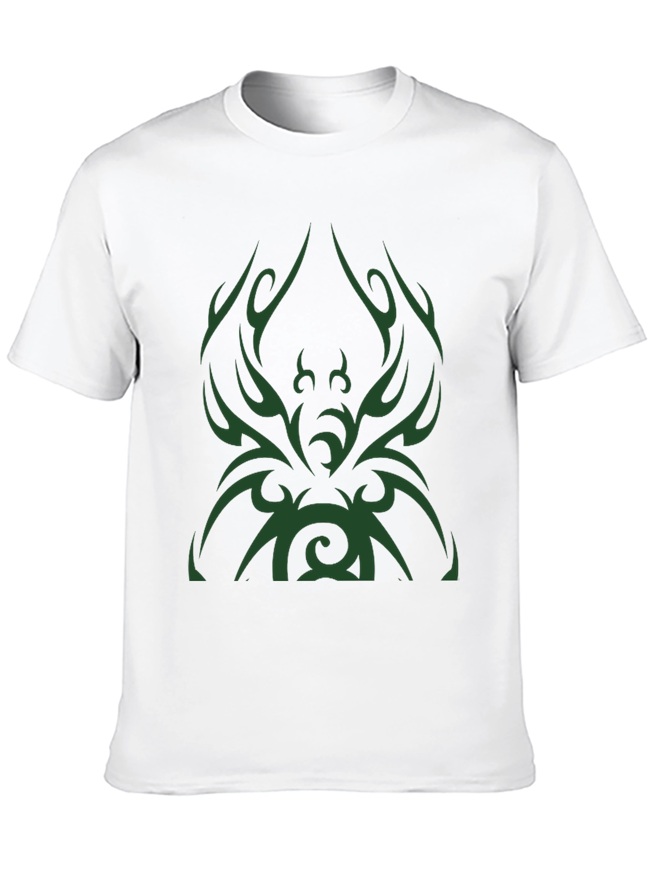 Black Tribal Design Men's Black T-Shirt view 10