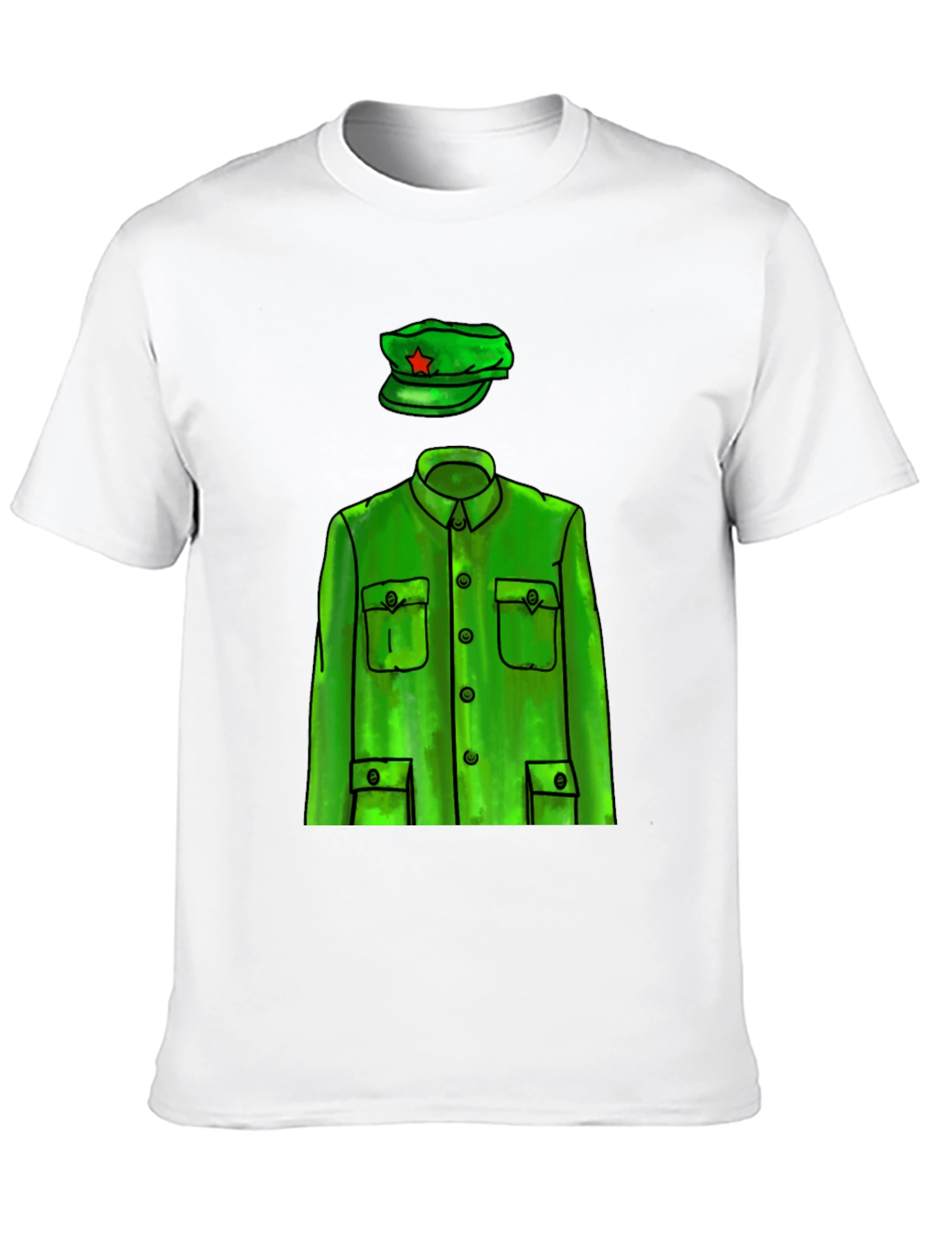 Black Retro Green Uniform T-Shirt view 10