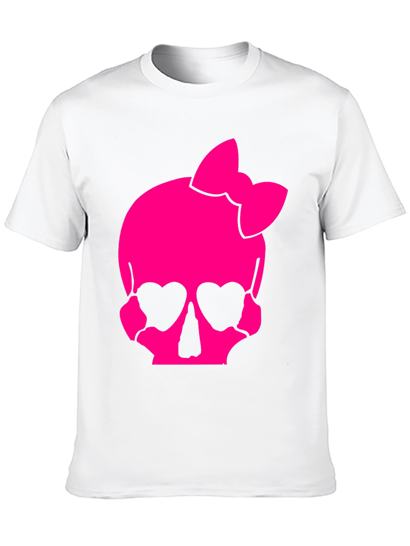 Black Skull Bow T-Shirt - Pink Gothic Style view 10