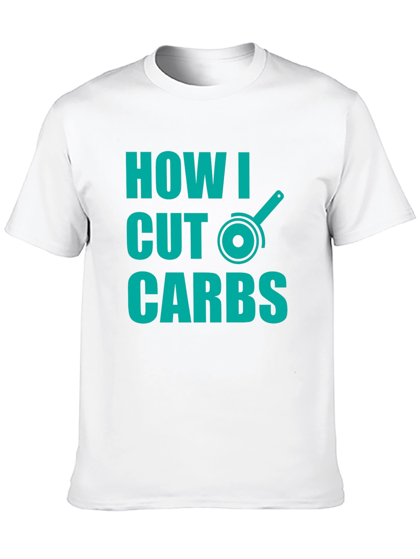 Black How I Cut Carbs T-Shirt - Funny Diet Humor Tee view 10