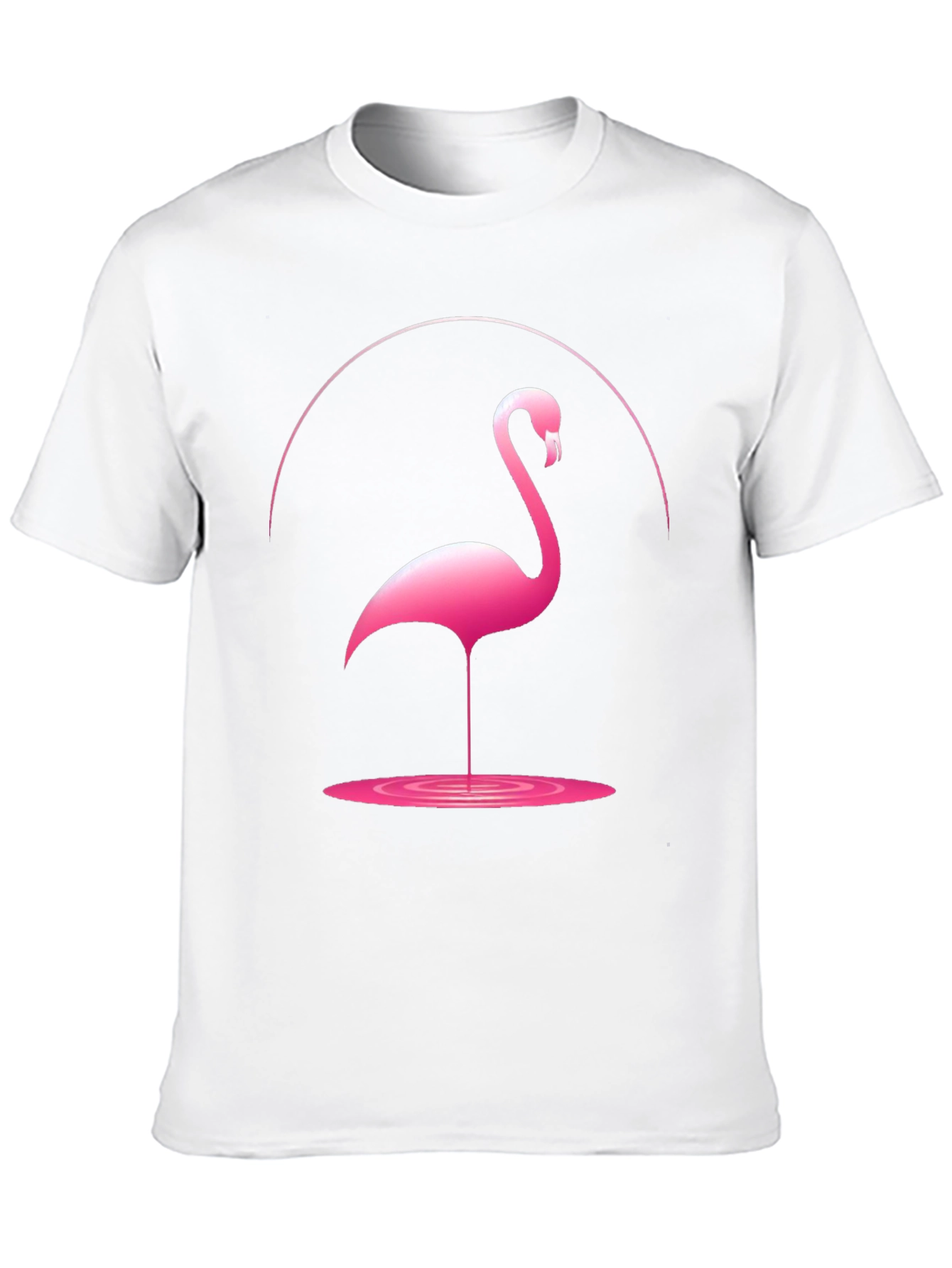 Black Pink Flamingo Graphic Tee - Unique Design view 10