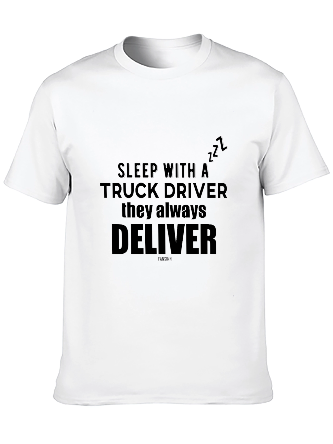 Black Sleep With A Truck Driver Black T-Shirt view 10