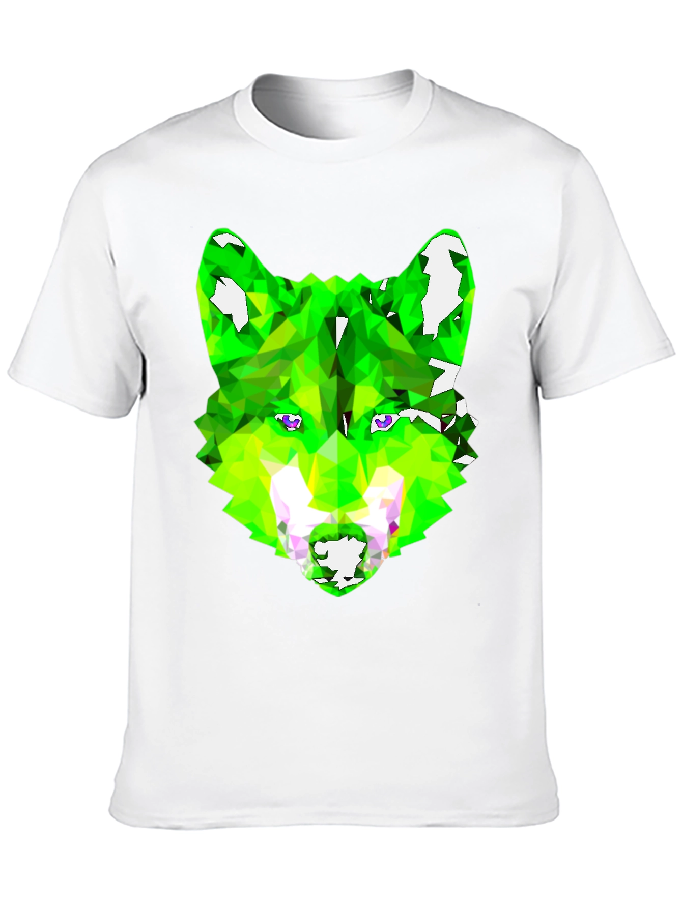 Black Geometric Wolf Graphic Tee - Black view 10