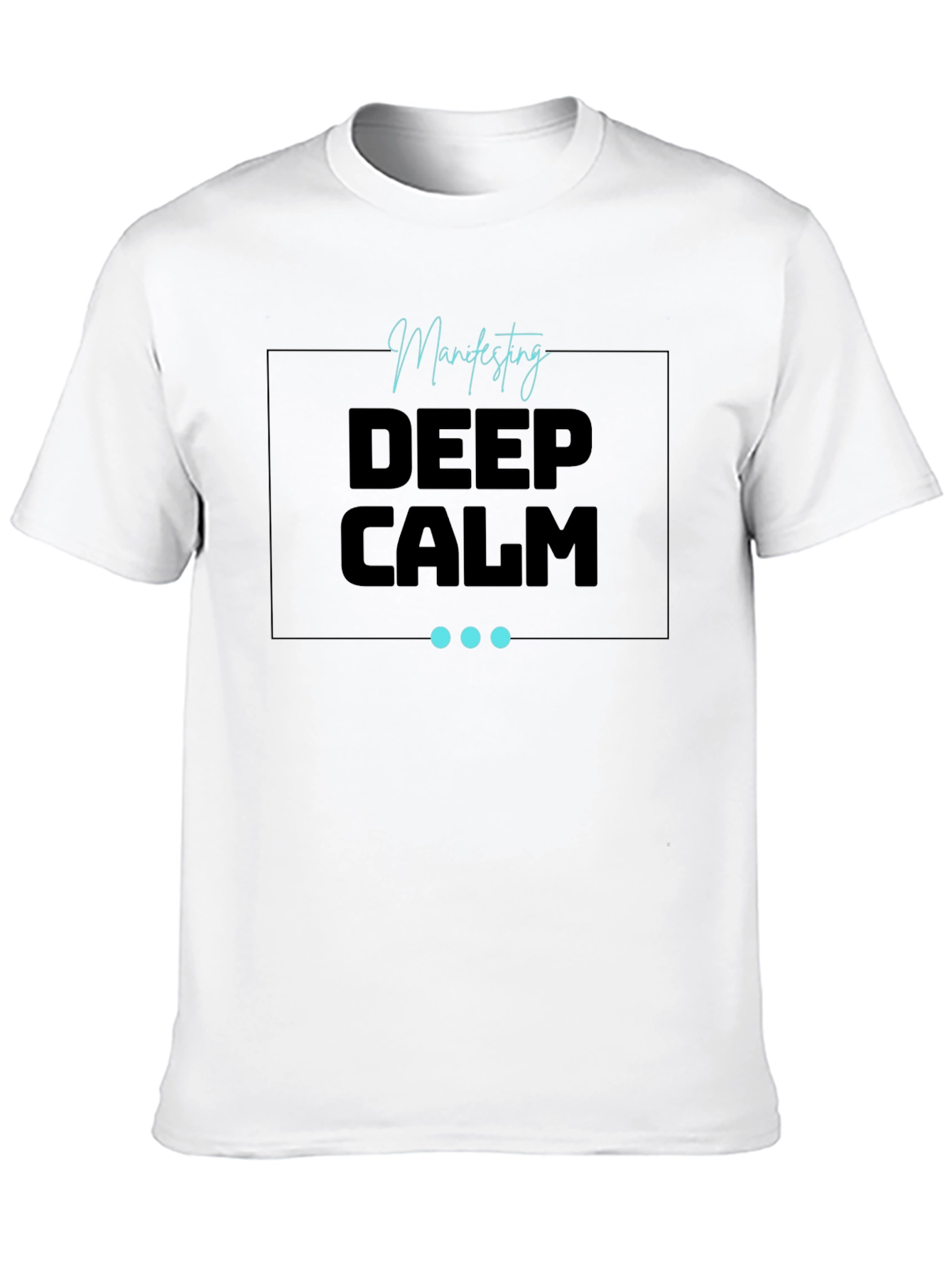 Black Manifesting Deep Calm Black T-Shirt view 10