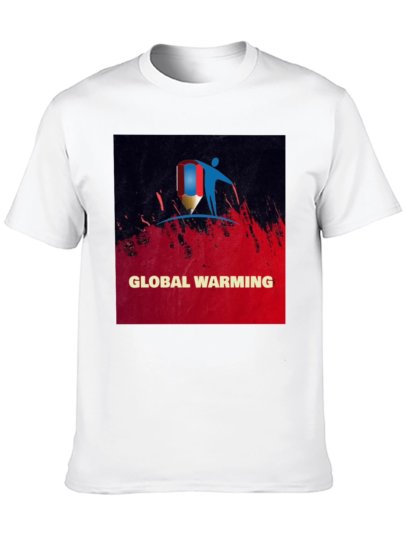 Black Global Warming Awareness Tee - Stylish Black T-Shirt view 10