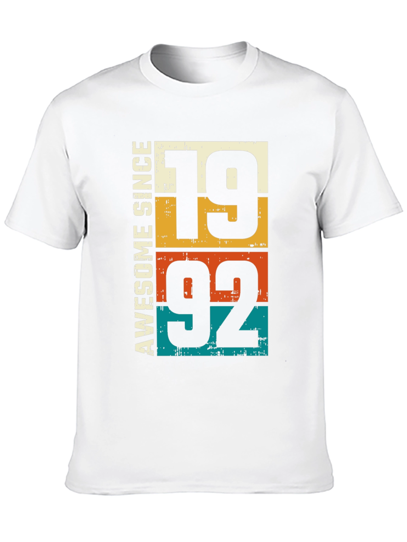 Black Awesome Since 1992 Vintage Style T-Shirt view 10