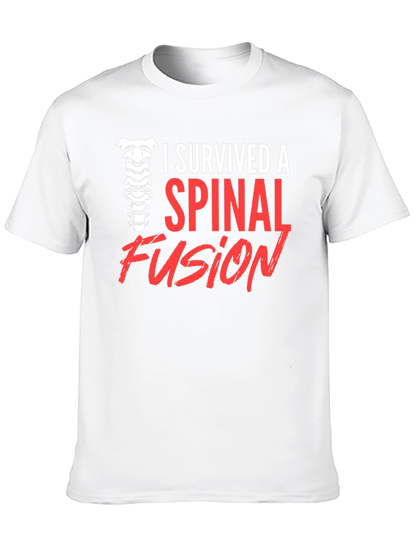 Black Spinal Fusion Survivor T-Shirt - Black view 10