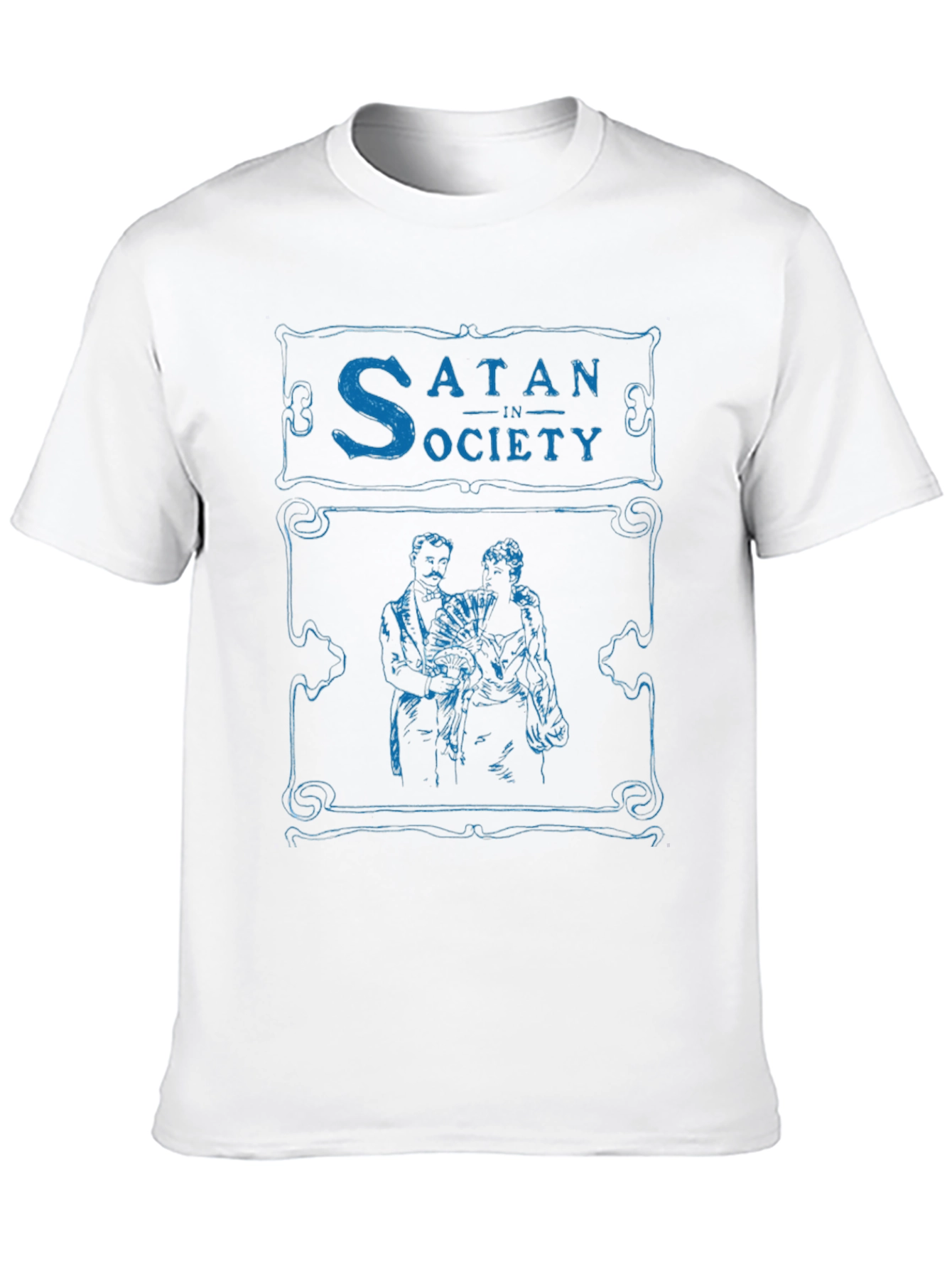 Black Satan In Society T-Shirt - Vintage Design view 10