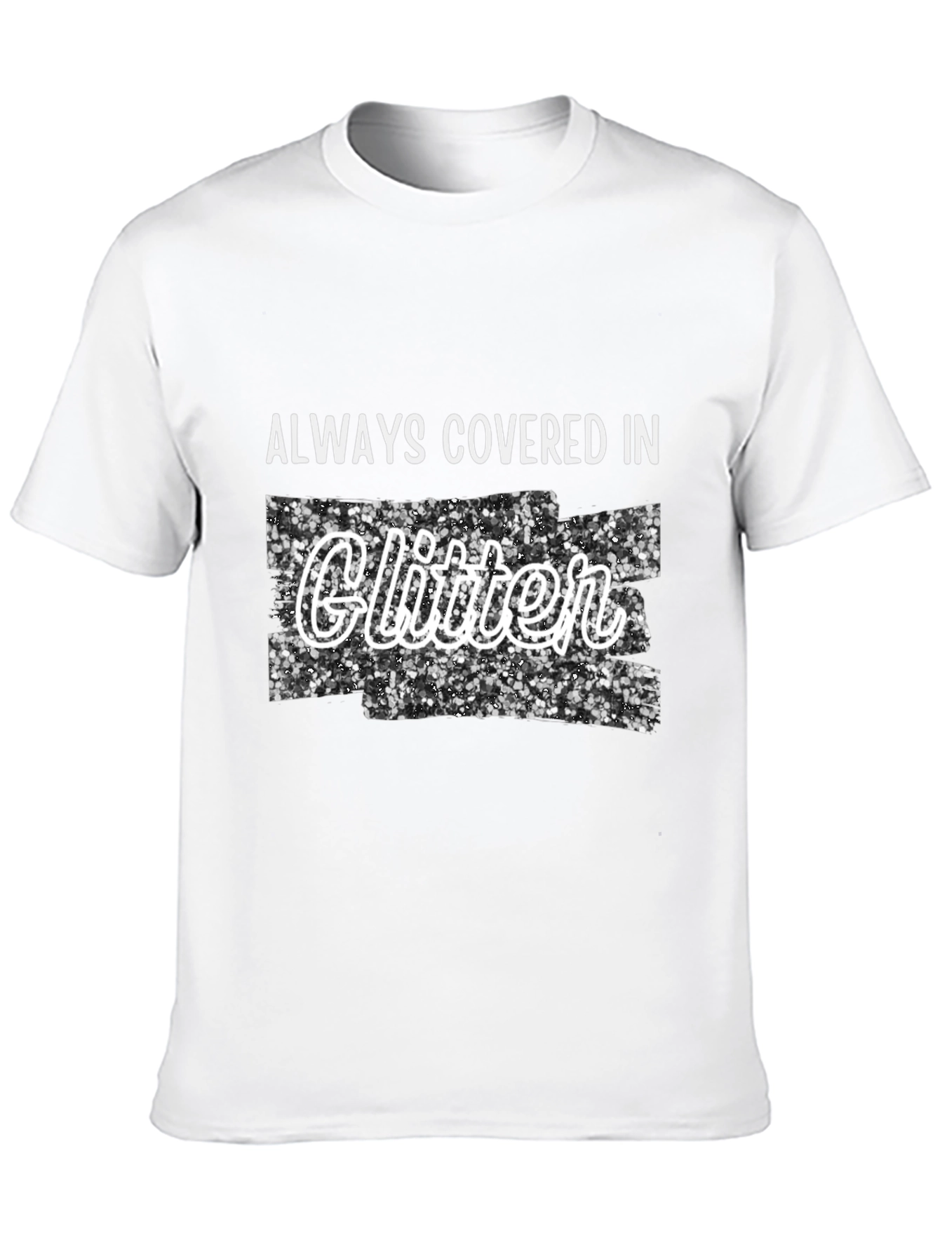 Black Glitter Covered T-Shirt - Stylish Trendy Tee view 10