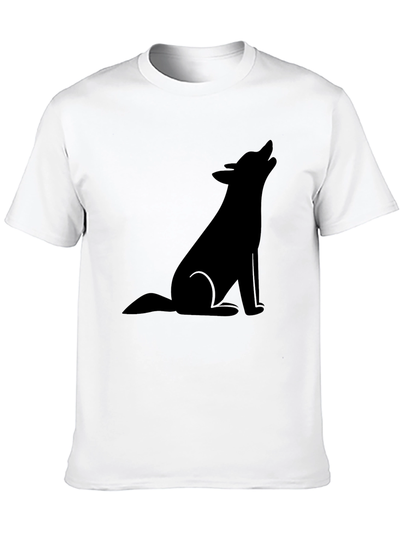Black Black Wolf Silhouette Graphic Tee - Men's view 10