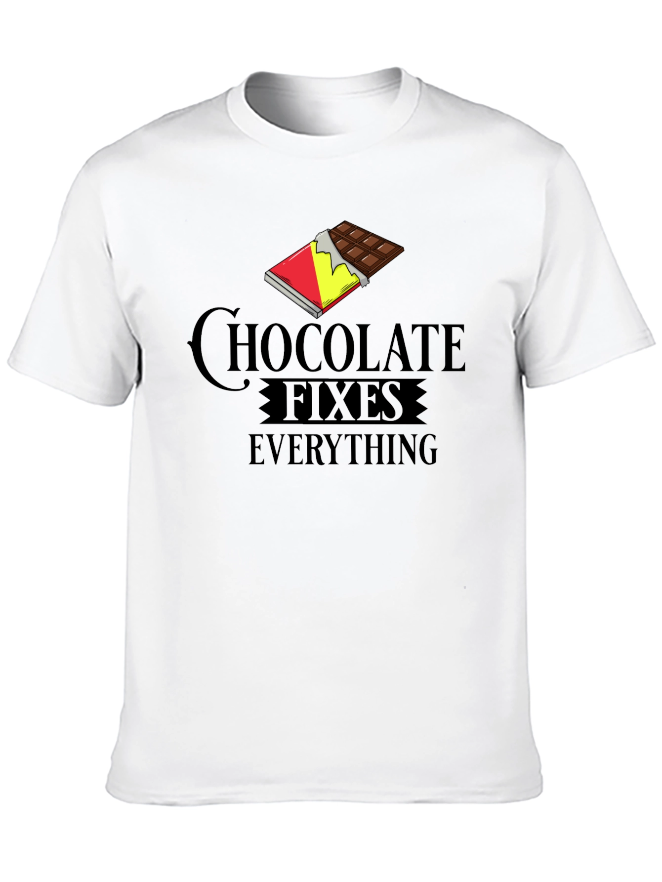 Black Chocolate Fixes Everything Graphic T-Shirt view 10