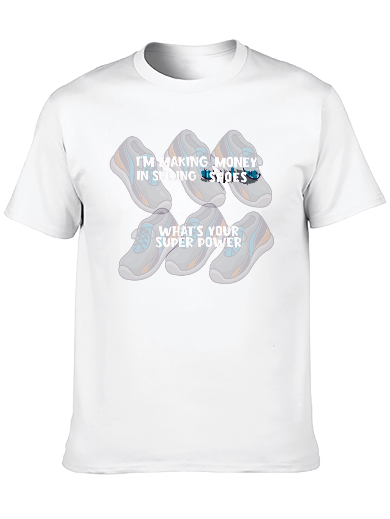 Black Money Maker Shoes Graphic T-Shirt view 10