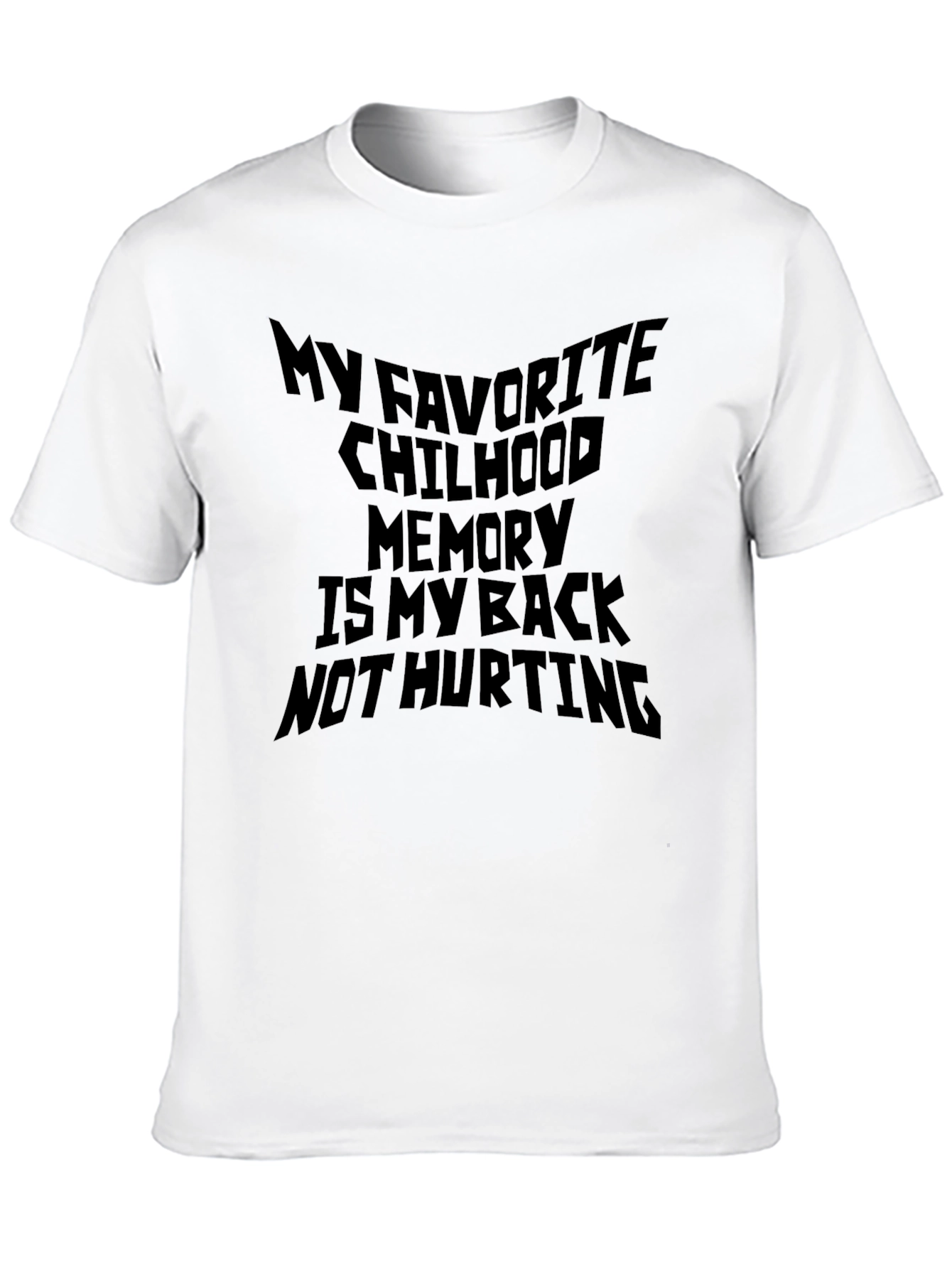 Black Funny Back Pain Relief T-Shirt Childhood Memory view 10