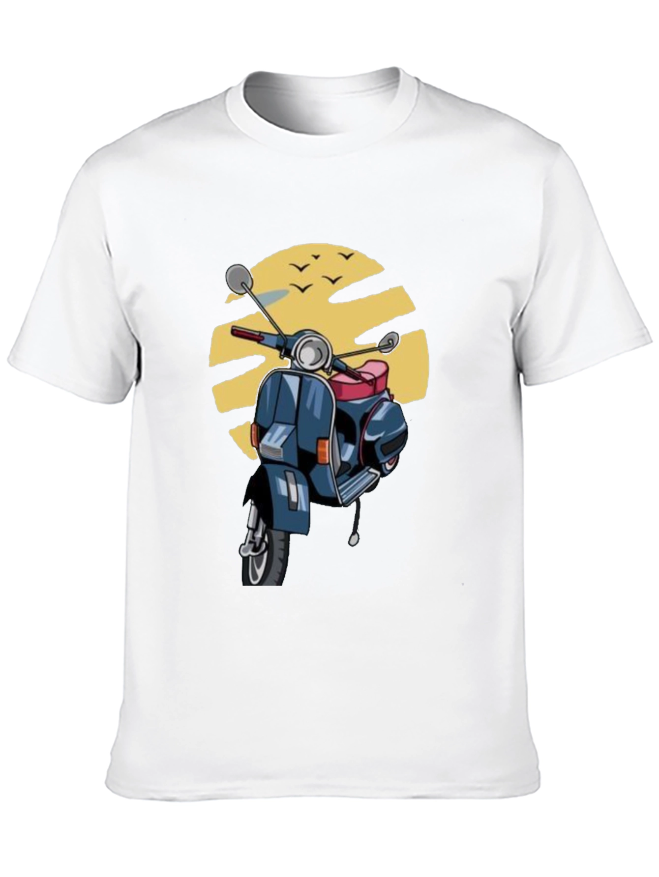 Black Retro Scooter T-Shirt - Vintage Style Graphic Tee view 10