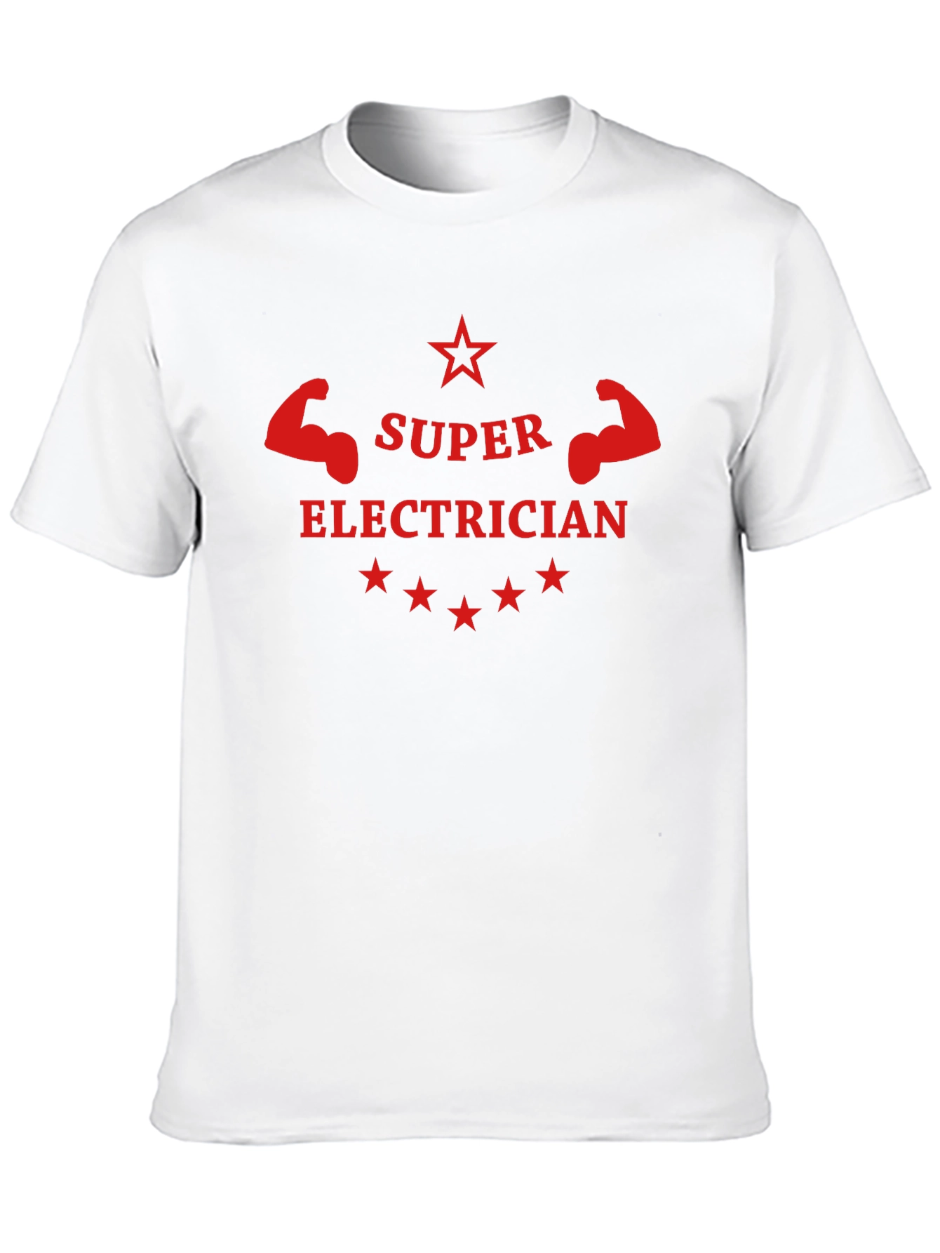 Black Super Electrician T-Shirt - Black Crew Neck view 10