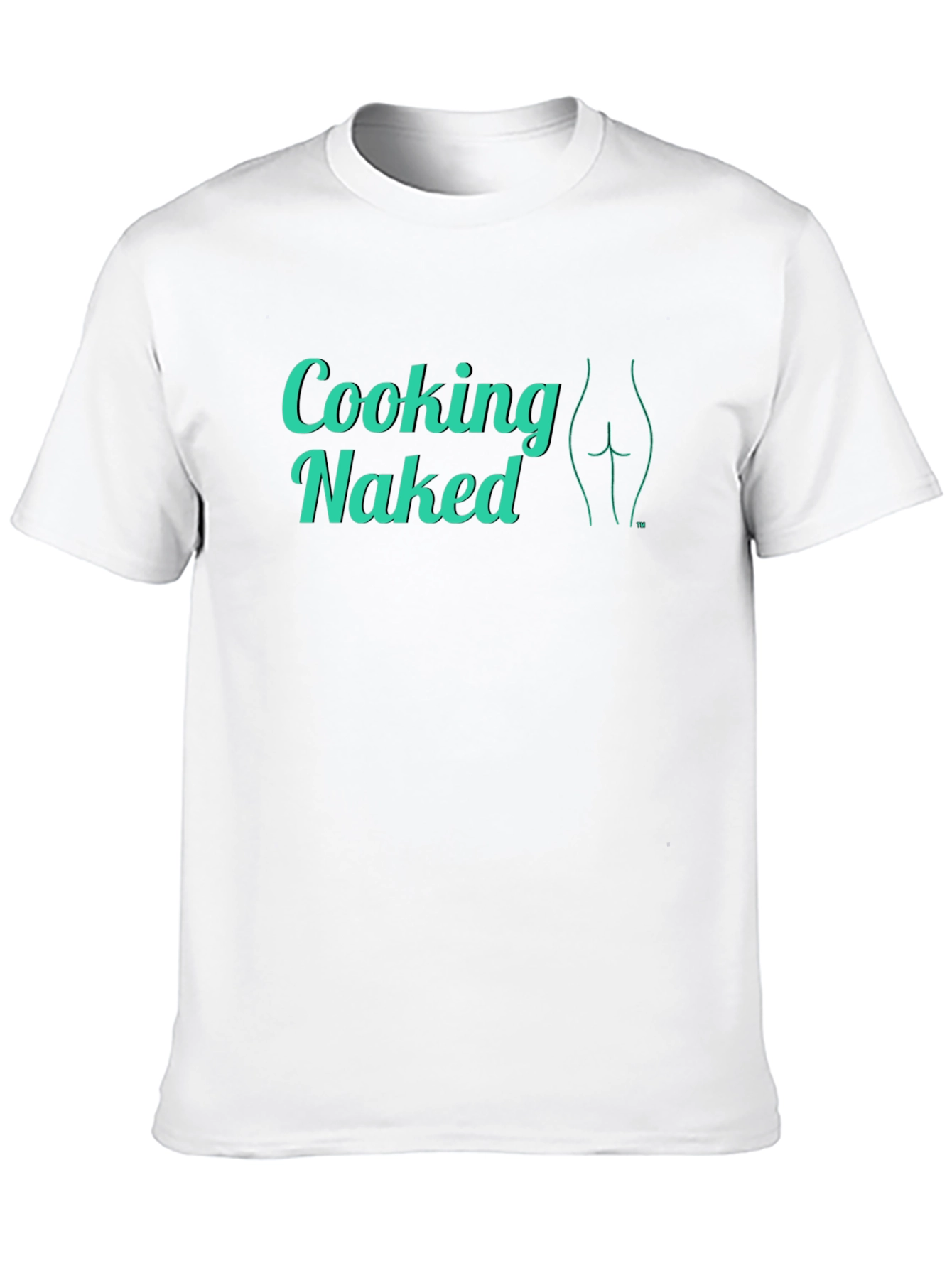 Black Cooking Naked Graphic Tee - Funny Novelty Shirt view 10