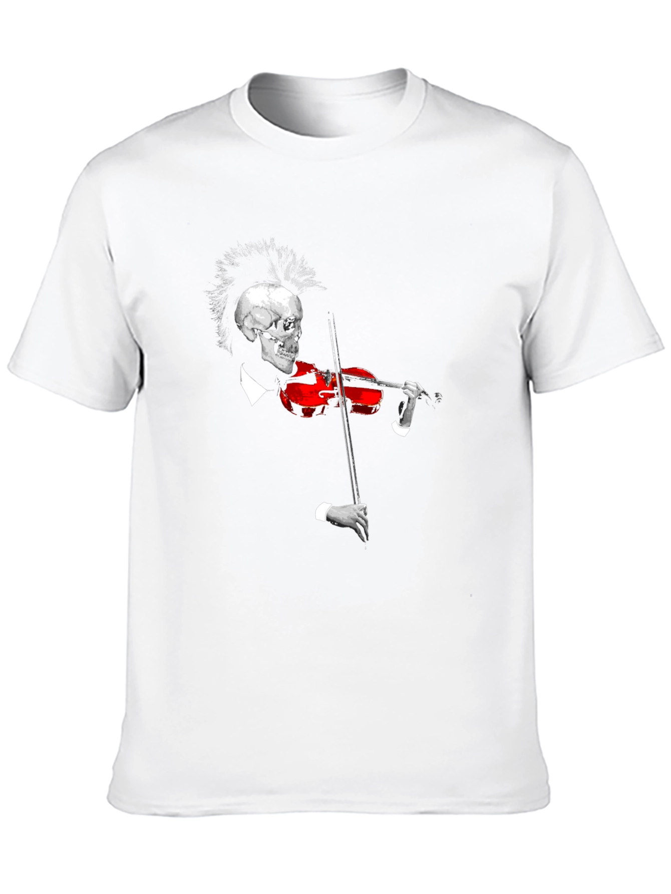 Black Skull Violinist Black T-Shirt view 10