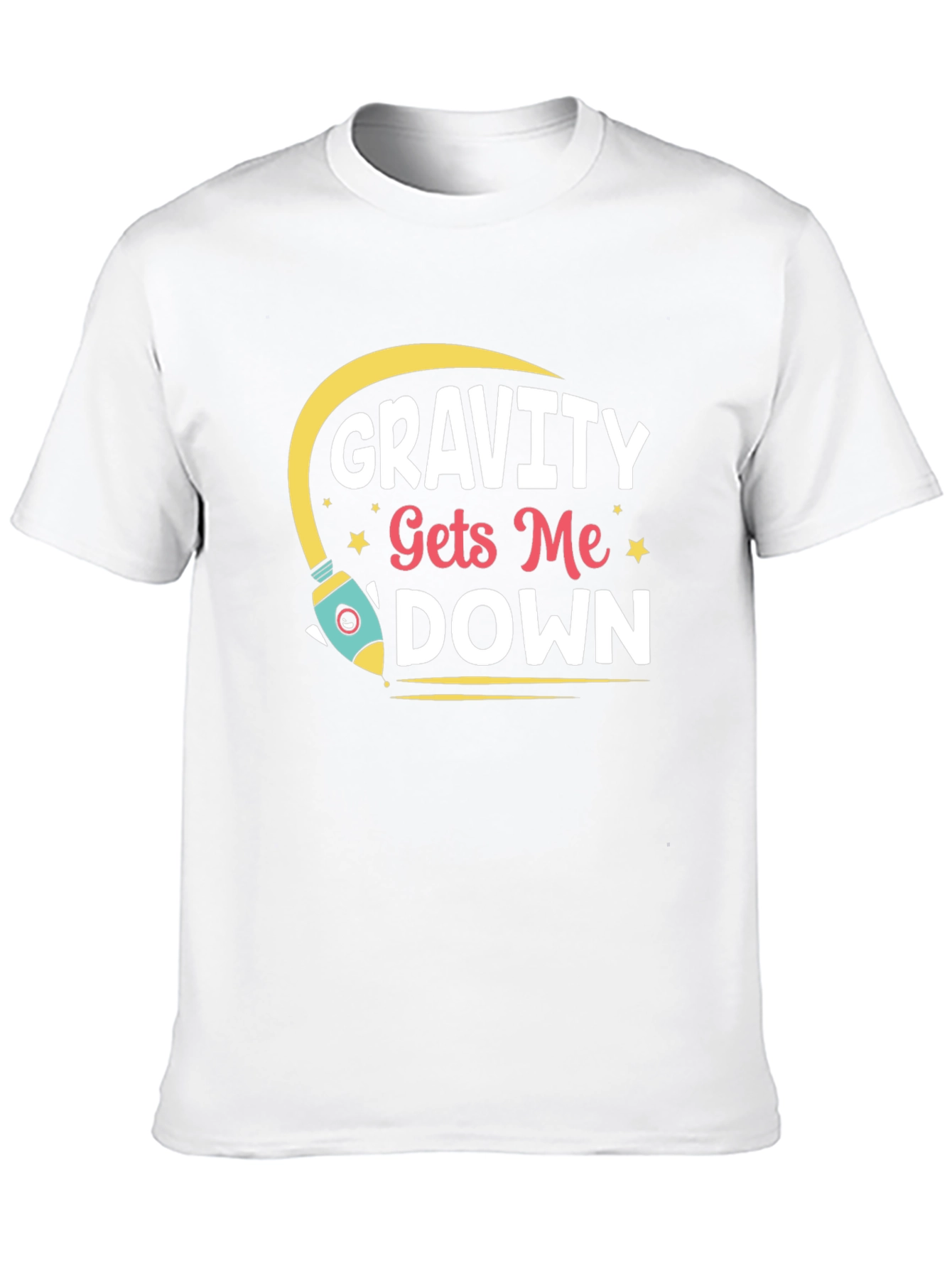 Black Gravity Gets Me Down Graphic T-Shirt view 10