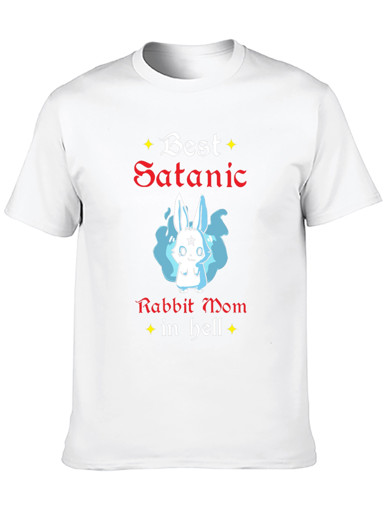 Black Best Satanic Rabbit Mom T-Shirt view 10