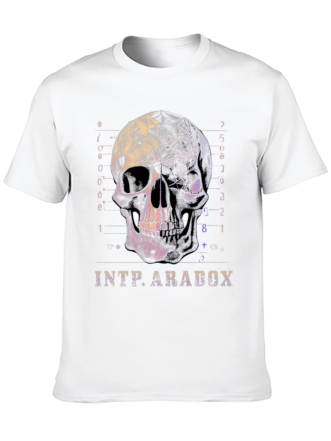 Black Skull Graphic Tee - INTP Paradox T-Shirt view 10