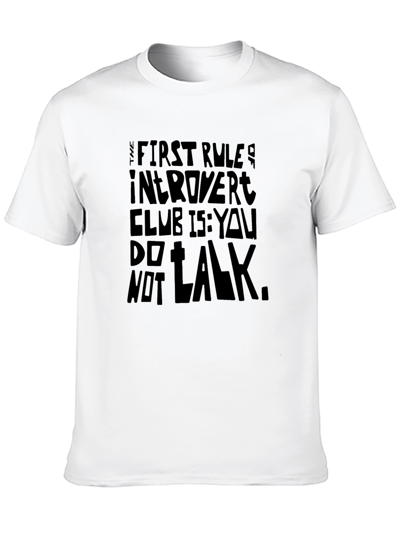 Black Introvert Club T-Shirt: The First Rule view 10