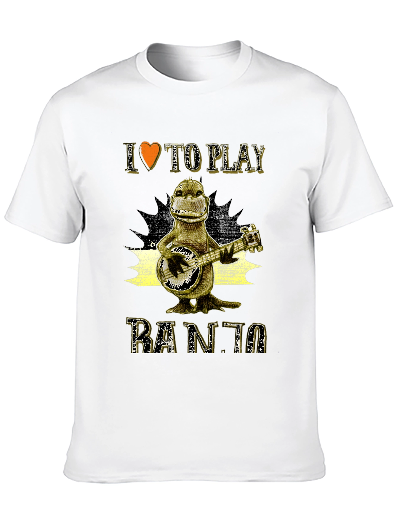 Black I Love To Play Banjo T-Shirt view 10